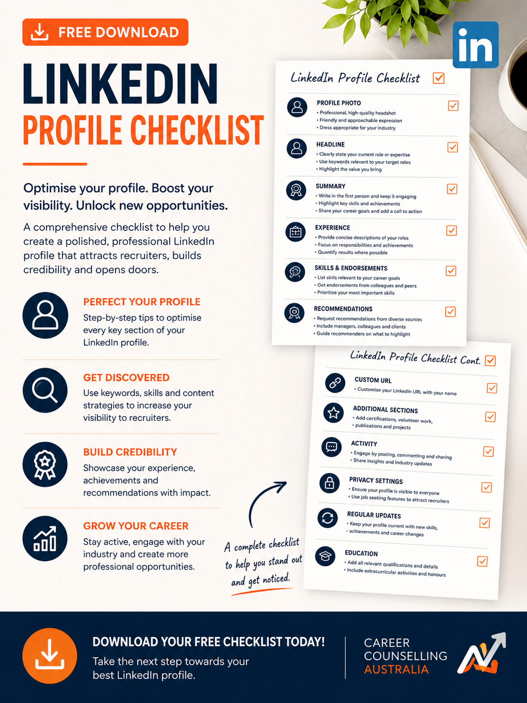 LinkedIn Profile Checklist - Career Counselling Australia.png