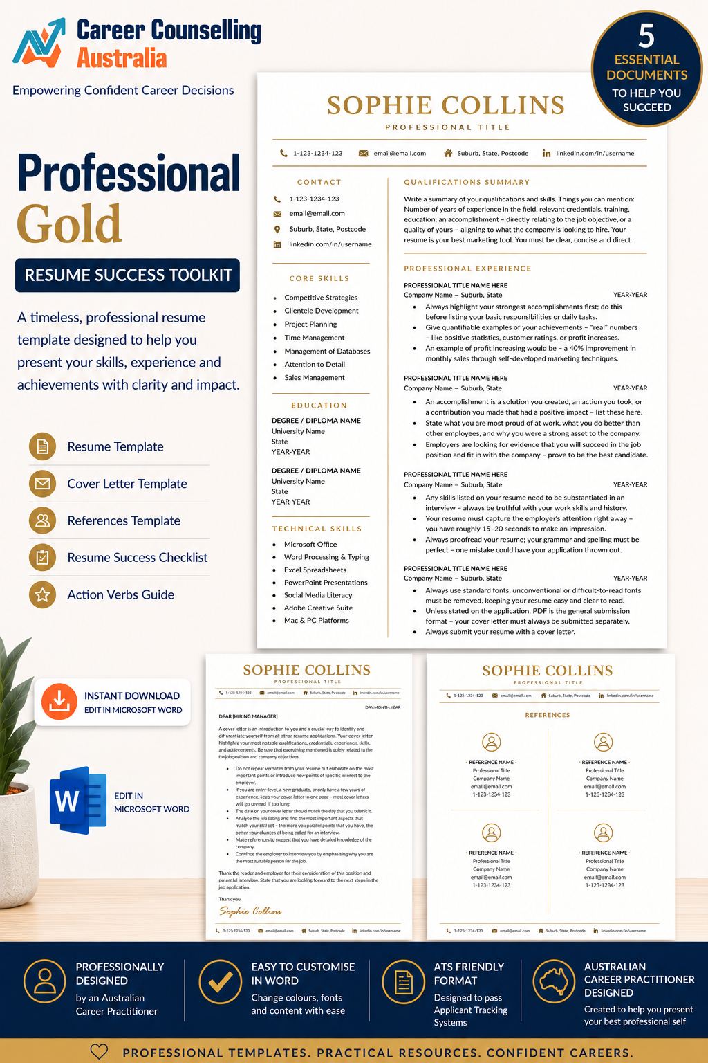 Resume Success Toolkit – Professional Gold