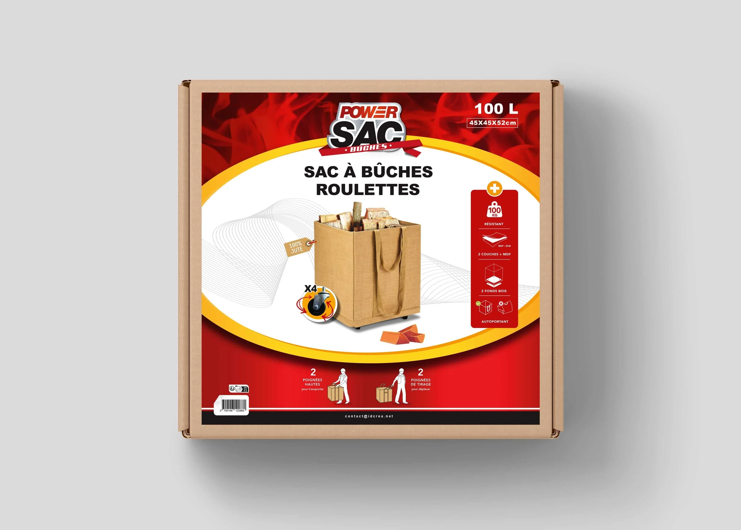 Packaging+Notice Sac à Bûches PowerSac