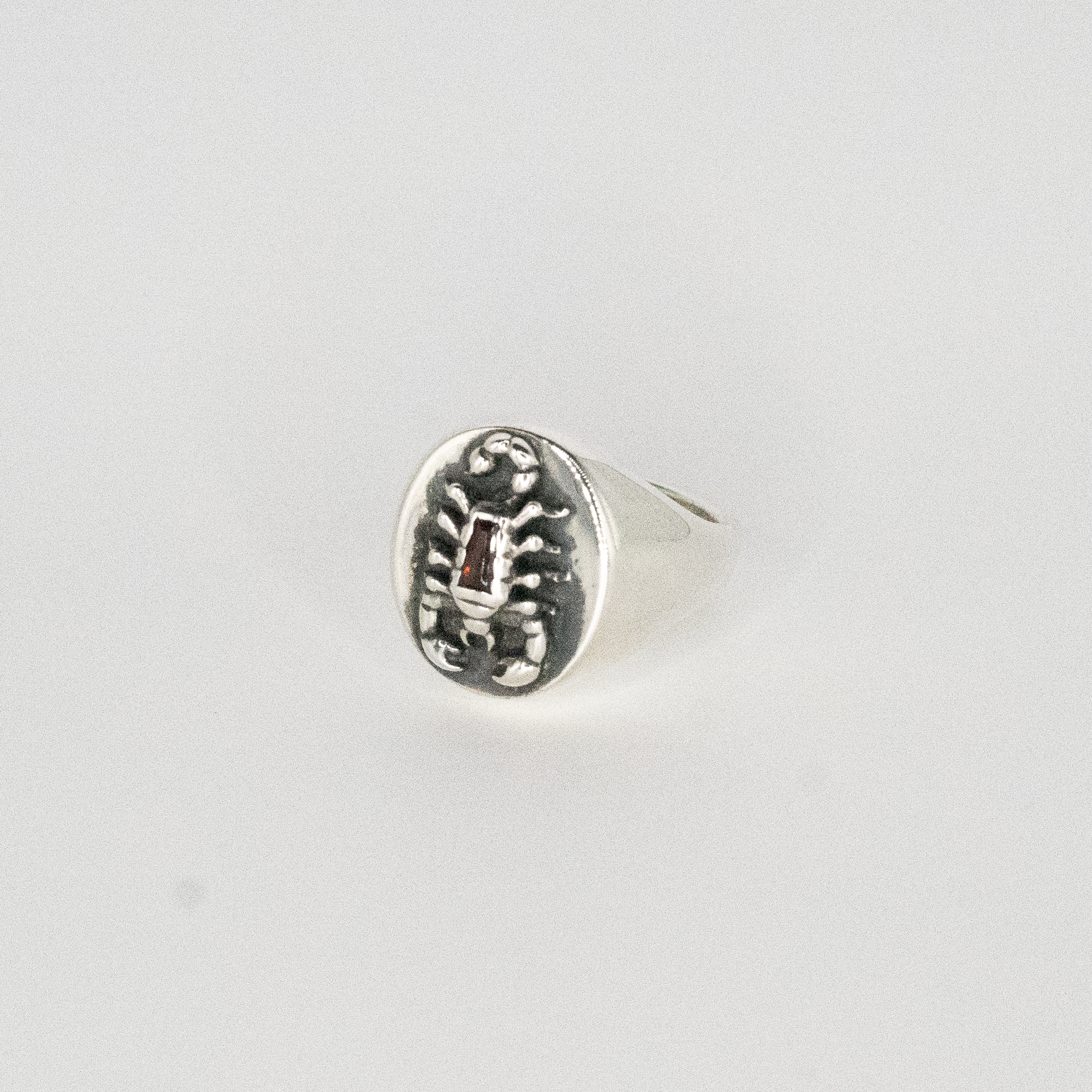 Silver Scorpion Signet Ring