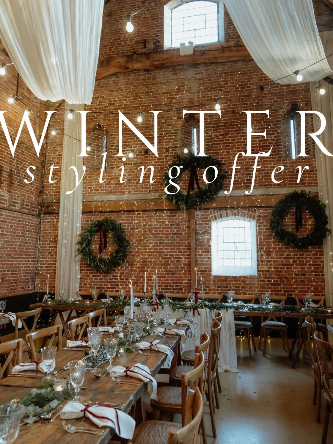 Coming at you on your Sunday evening with a ❄️WINTER STYLING OFFER❄️

If you&rsquo;re thinking about those finishing touches for your November or December wedding this year our winter styling offer is for you - Helping to turn your day into a magical