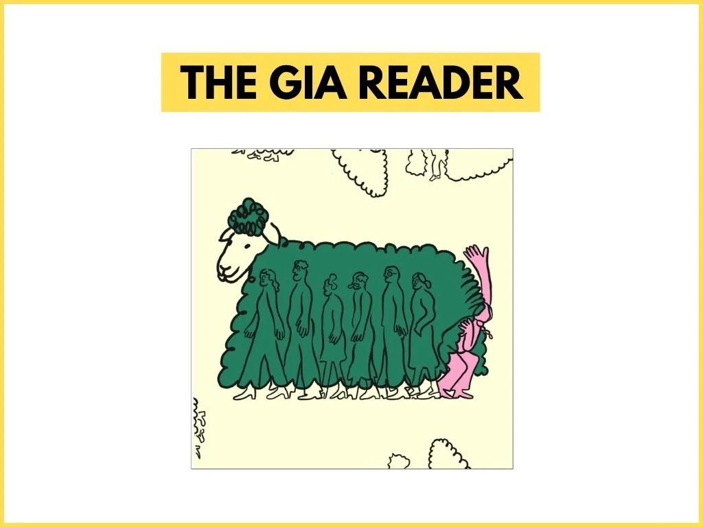 A animated graphic displaying human body silhouettes inside an animal's body.