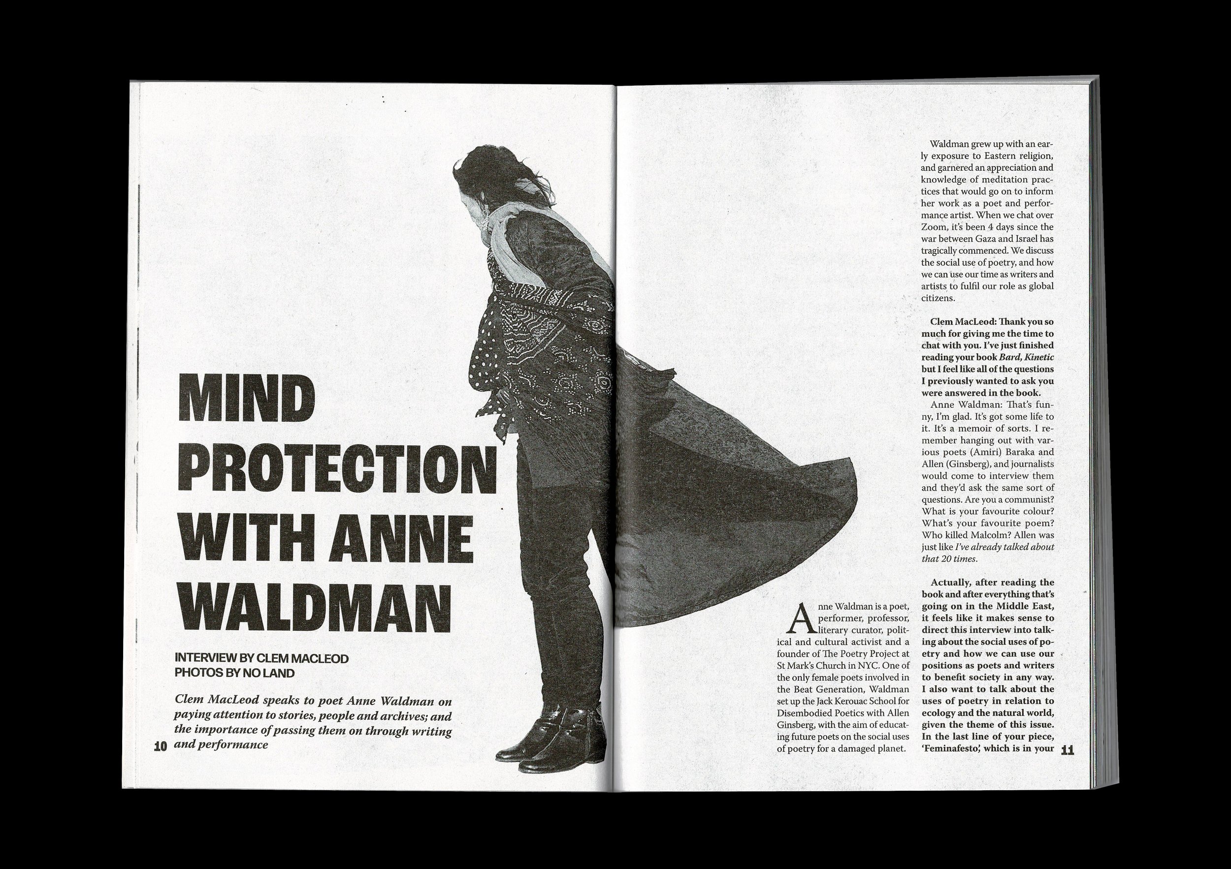 Anne Waldman , interview-Clem MacLeod, photo-No Land.jpg