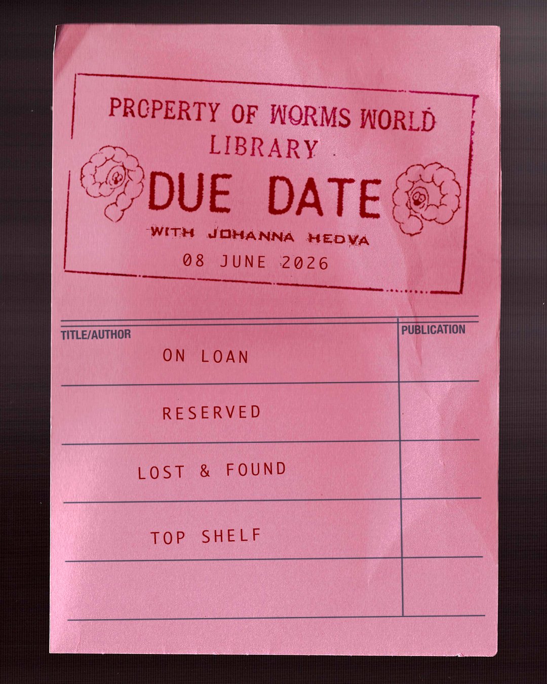 Due Date with Johanna Hedva