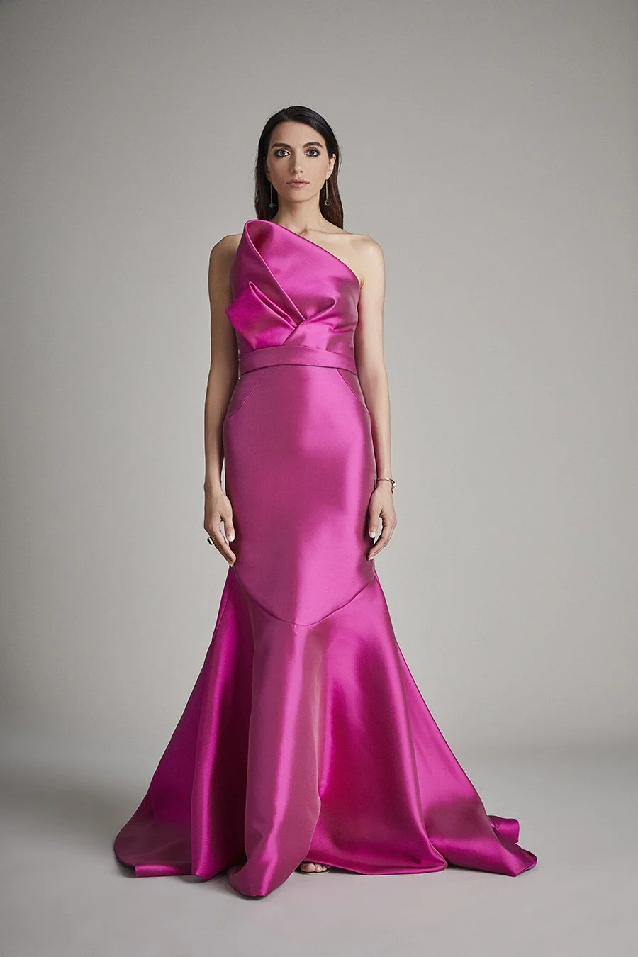 Silk Wool Fuchsia Wedding Dress | Fite Fashion Silk Wool Fuchsia Wedding Dress | Fite Fashion