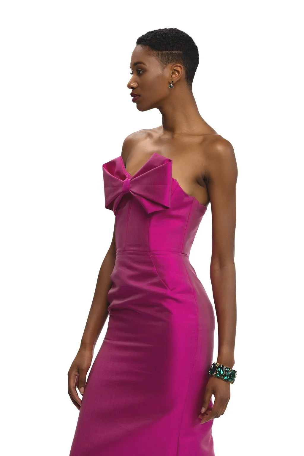 fuchsia cocktail dress Dreamyannie Fuchsia Homecoming Dress Corset Tight Short Cocktail Dresses  with Beadings main image 0