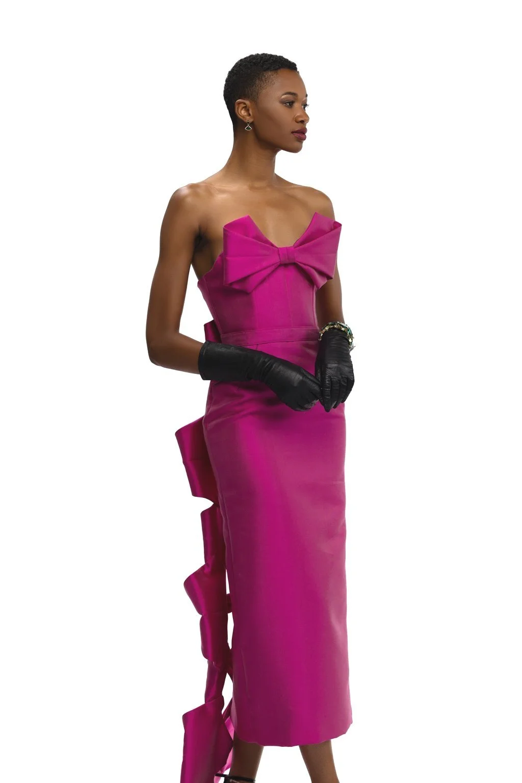 Fuchsia Cocktail Dress with Bow | Fite Fashion