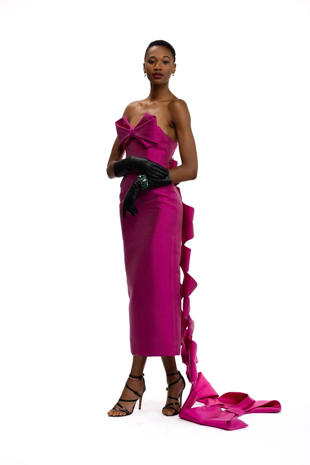 Fuchsia Cocktail Dress with Bow | Fite Fashion Fuchsia Cocktail Dress with Bow | Fite Fashion