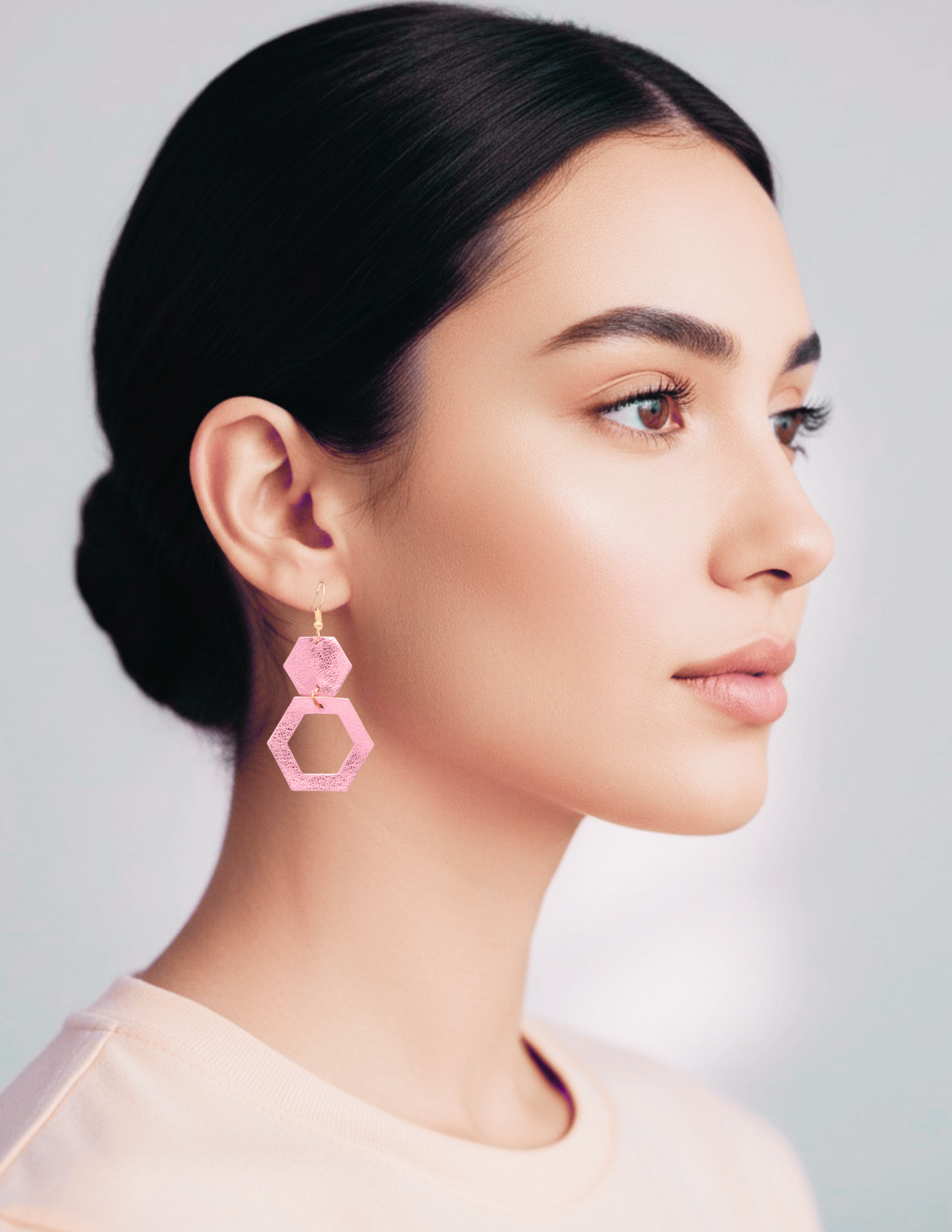 Pink Hex Earrings Collection