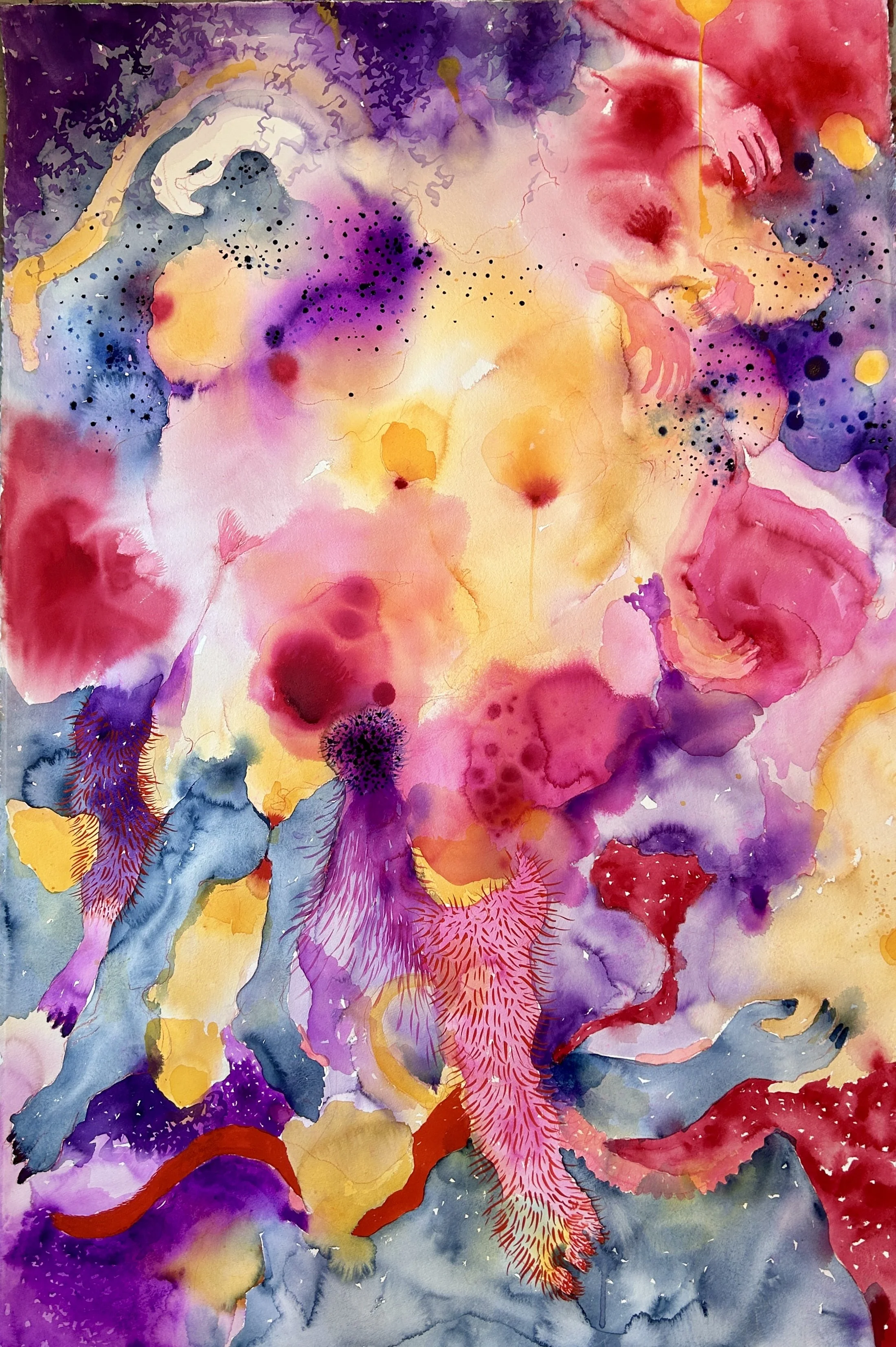 Renzo e Luciana, gouache on Arches Aquarelle, 60"x4o"