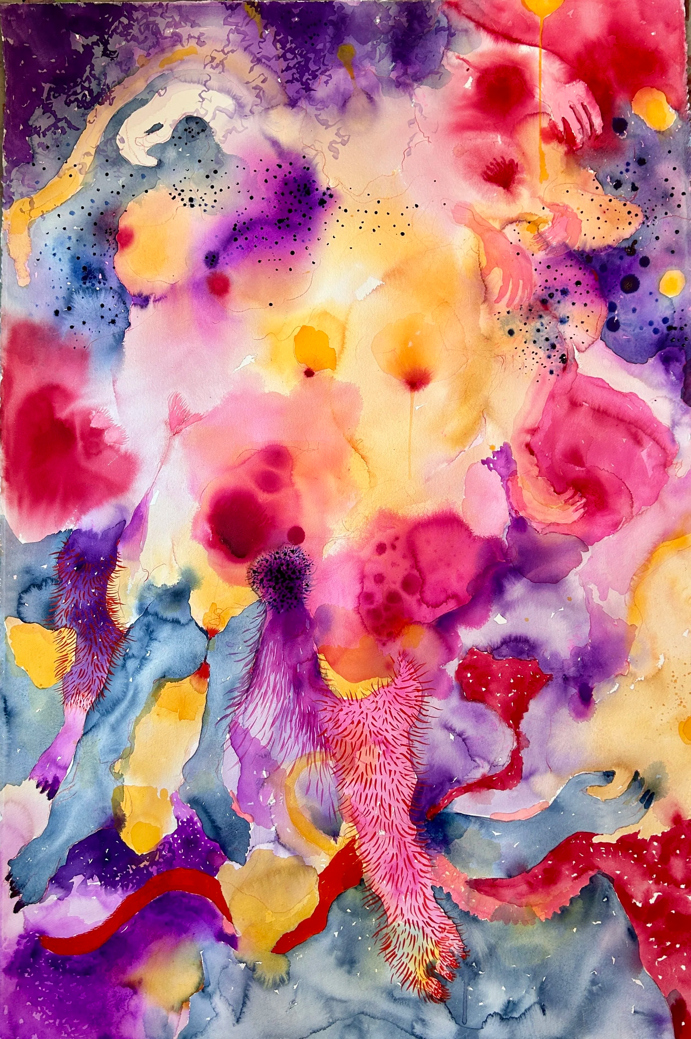 Renzo e Luciana, gouache on Arches Aquarelle, 60"x40"