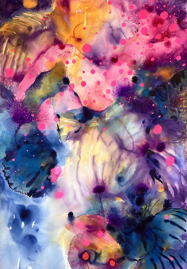 Milk and Honey, gouache on Arches Aquarelle, 60"x40"