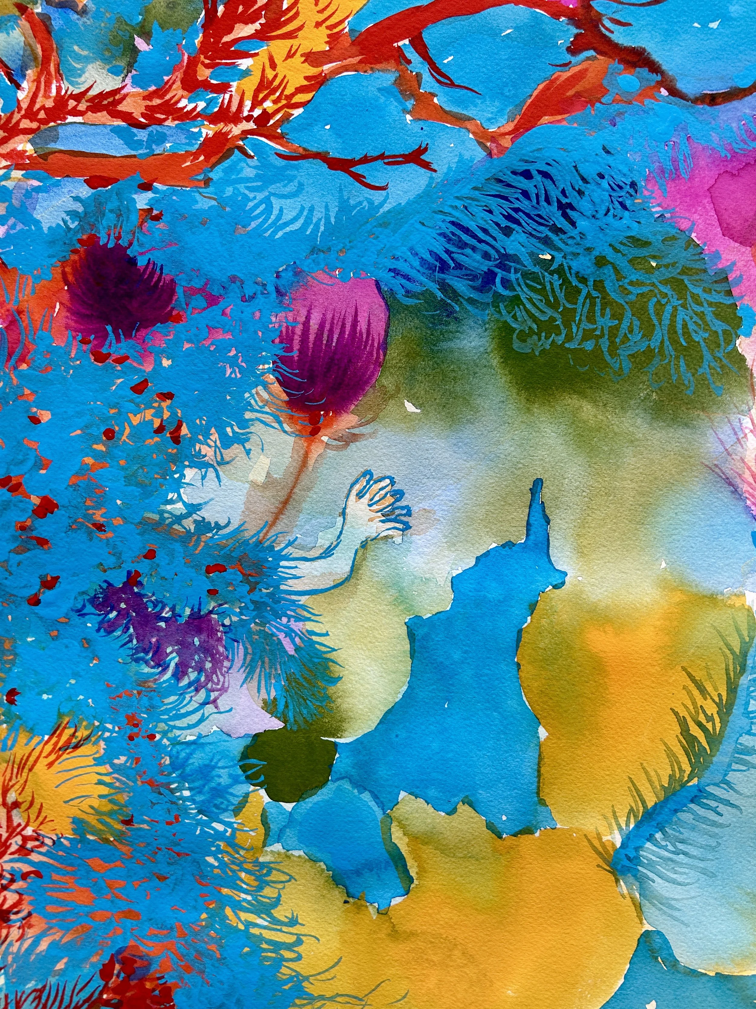 Wheat, Wine and Milk Rivers, gouache on Arches paper, 24"x36", $500 