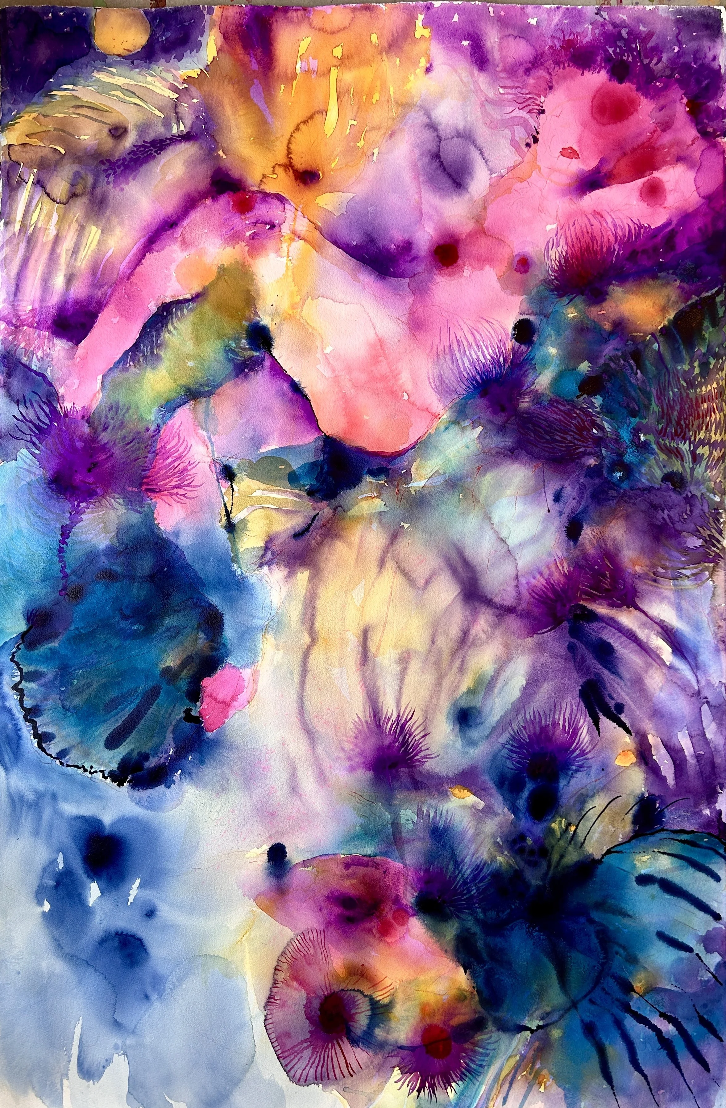 Le Tentazioni, gouache on Arches Aquarelle, 60"x40"