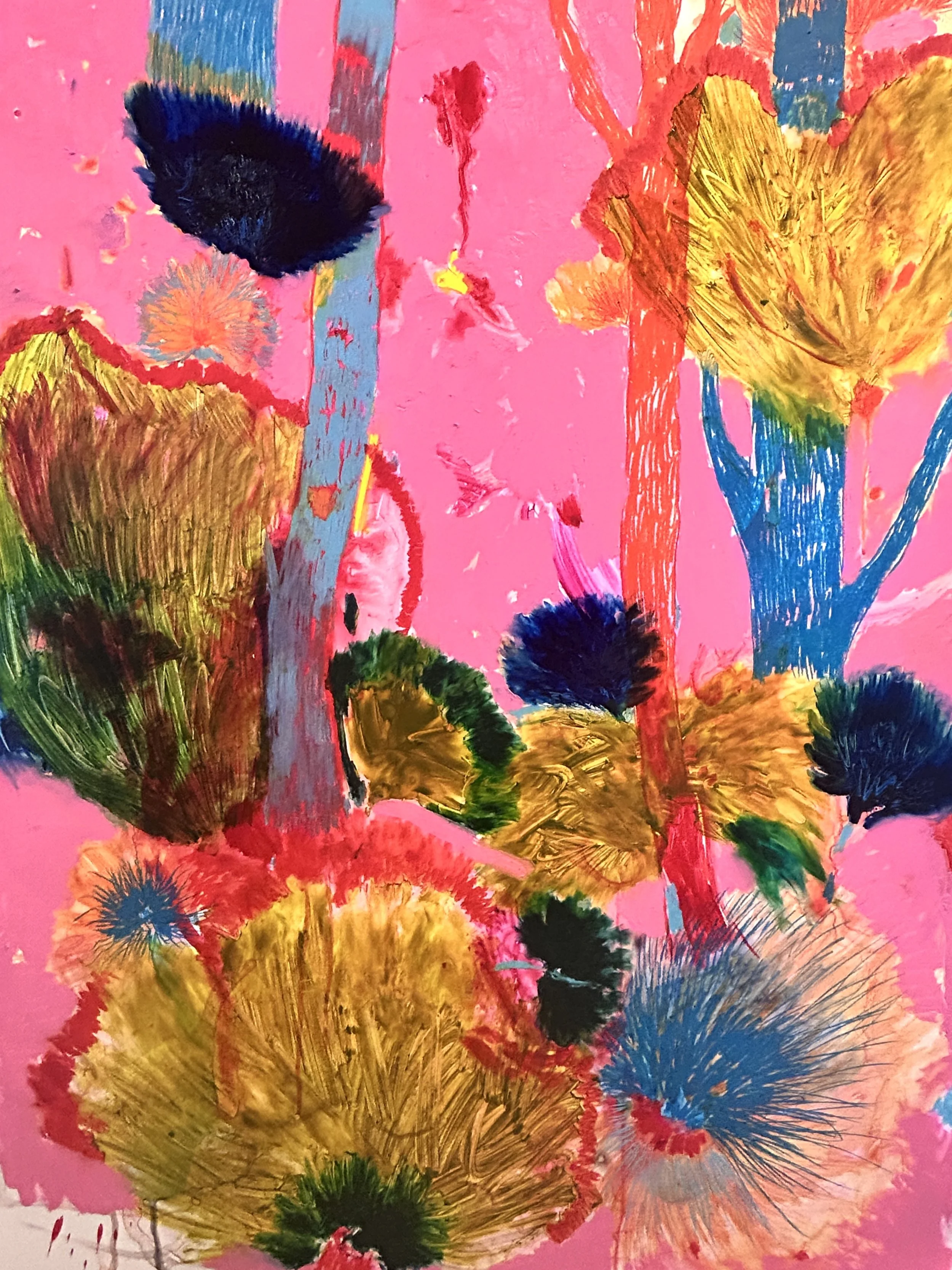 Magnificent Understories l, mixed media on yupo paper, 30”x70”, 2025, $2000