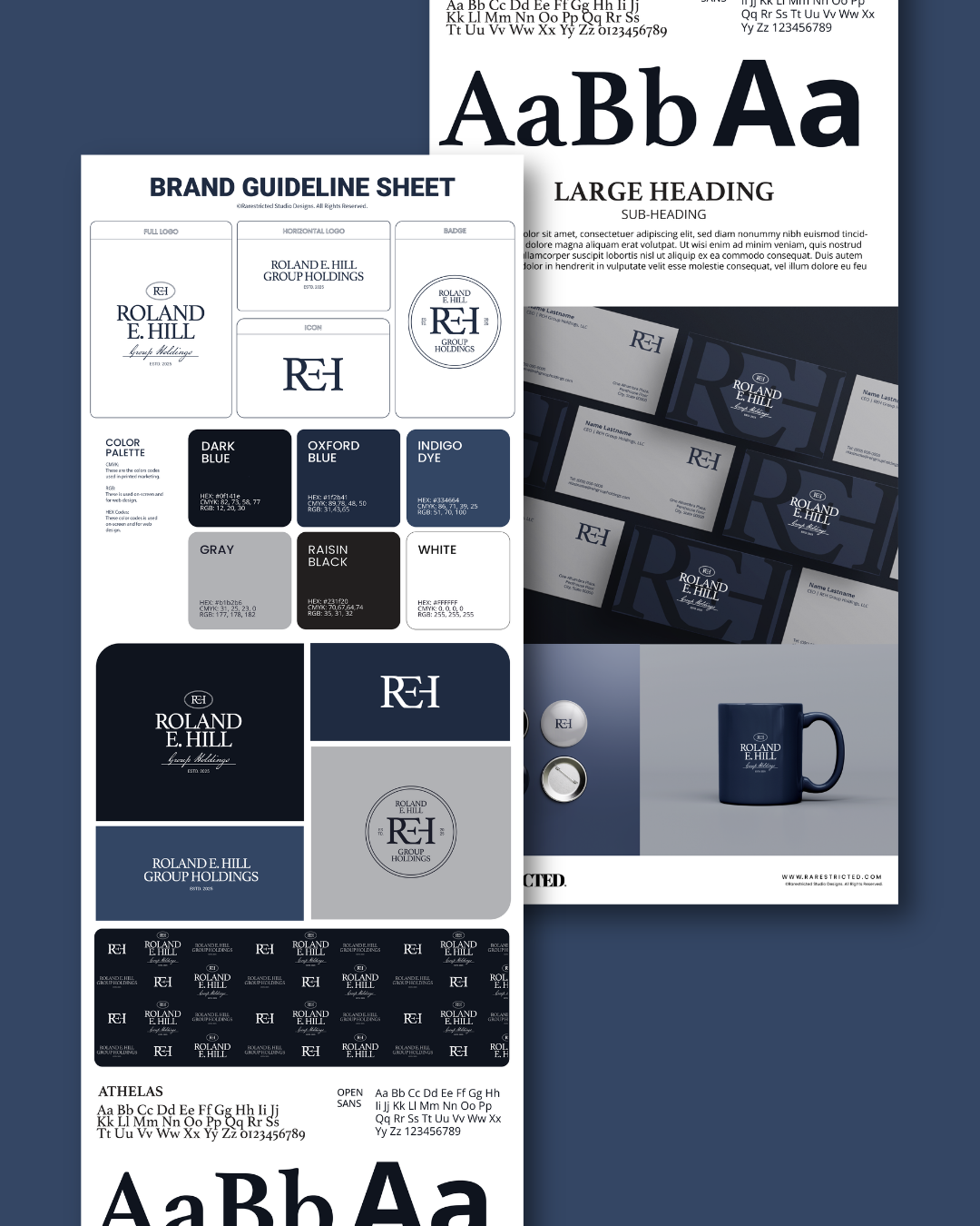 REH Group Holdings Brand Identity | Corporate Holdings and Executive Business Brand