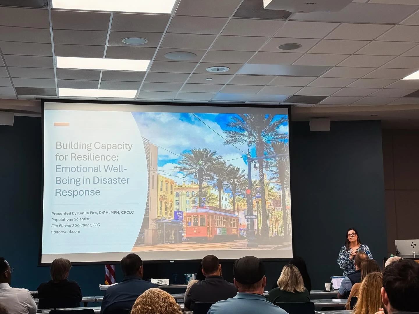 I took a little road trip to speak at the Louisiana Floodplain Management Association about emotional well-being during disaster response. 

It was such a privilege to encourage and equip the very people who sacrifice so much for our state when we fa