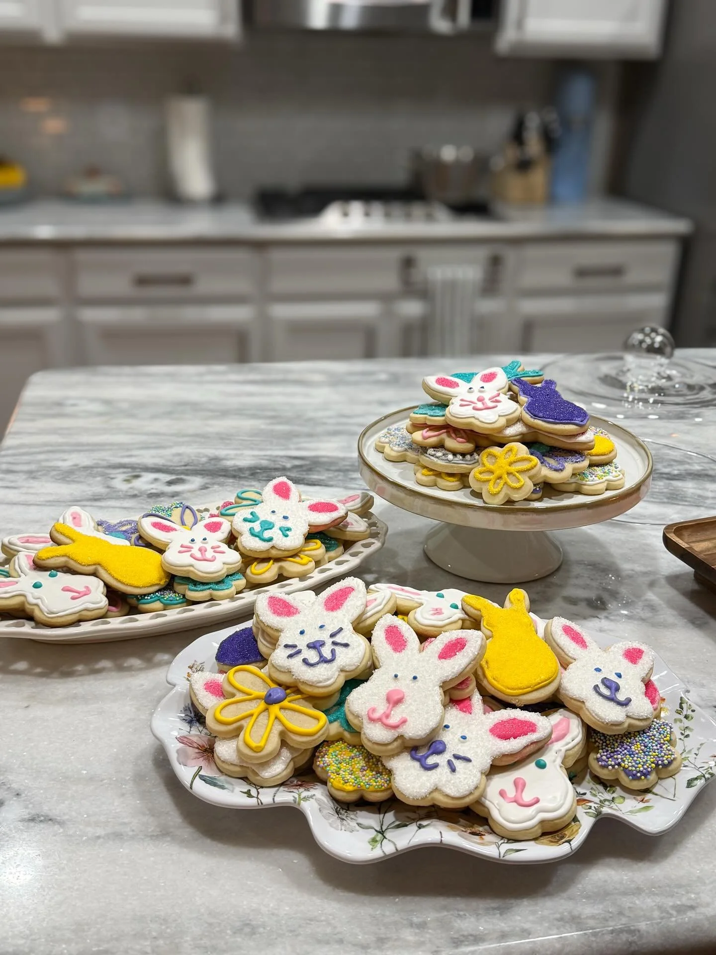 We made Easter cookies and disco ball cookies for my niece&rsquo;s birthday party. 😊