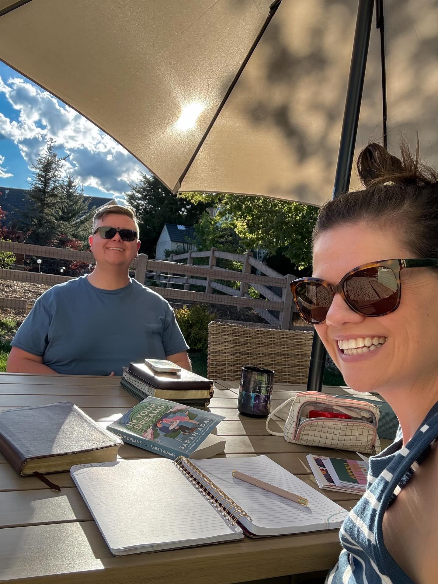 Who would&rsquo;ve thought I&rsquo;d be so excited to sit in my backyard so much? 🥰 Happy Friday from our backyard to yours. 😍