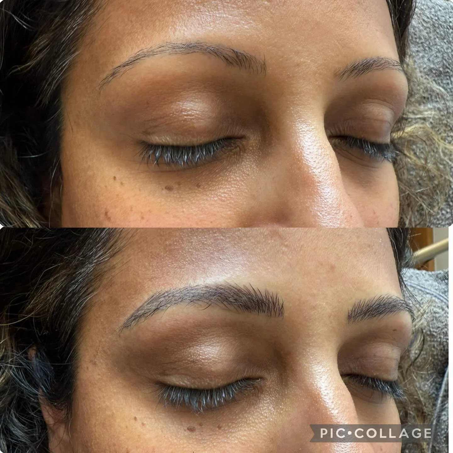Brows that speak volumes!✨ 
Before ➡️ After: See how perfectly shaped eyebrows can transform your entire look! From sparse to structured, her brows now frame her face, lift her features, and give her that effortless confidence. Eyebrows are the archi