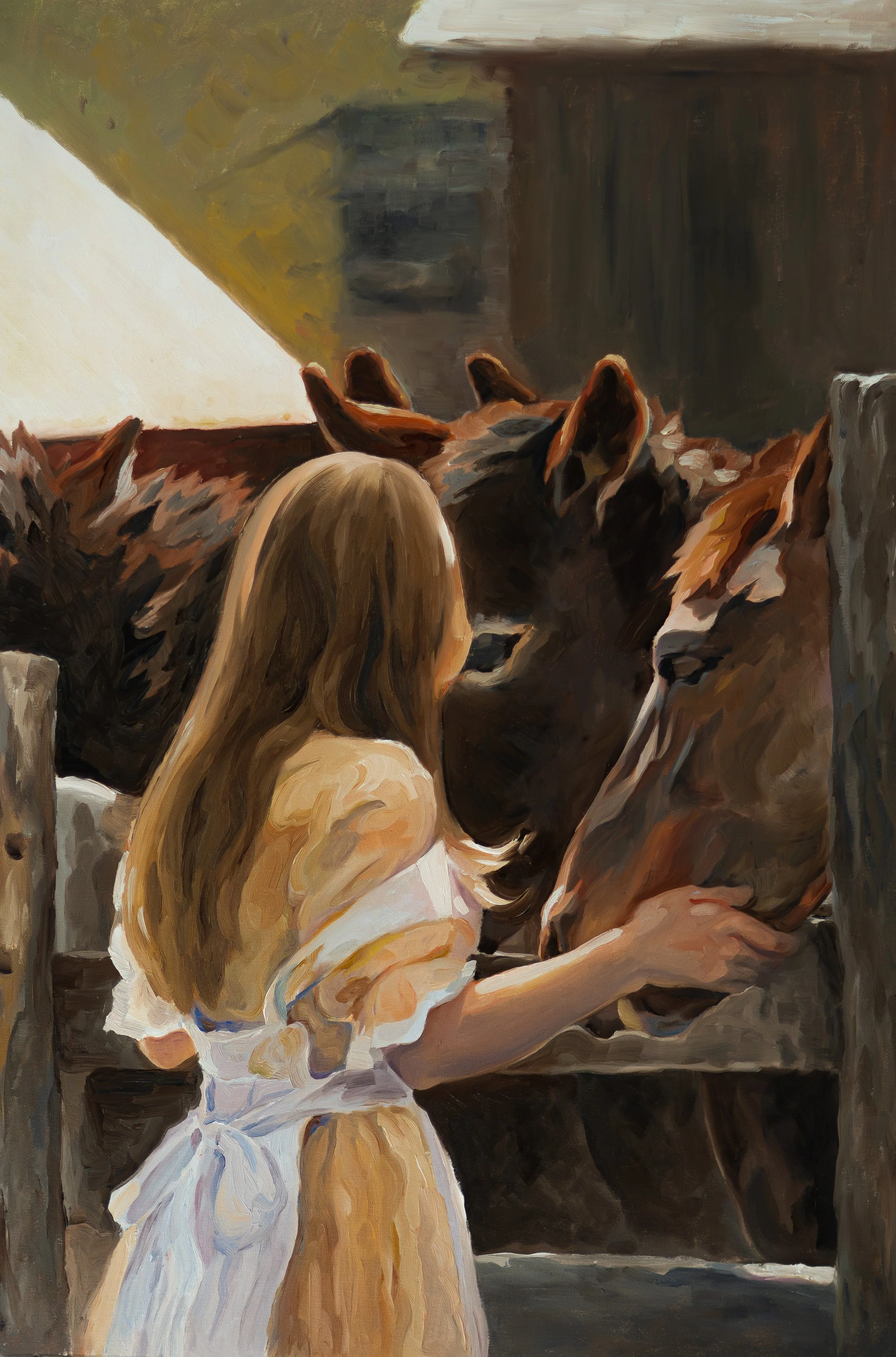 Girl with horses