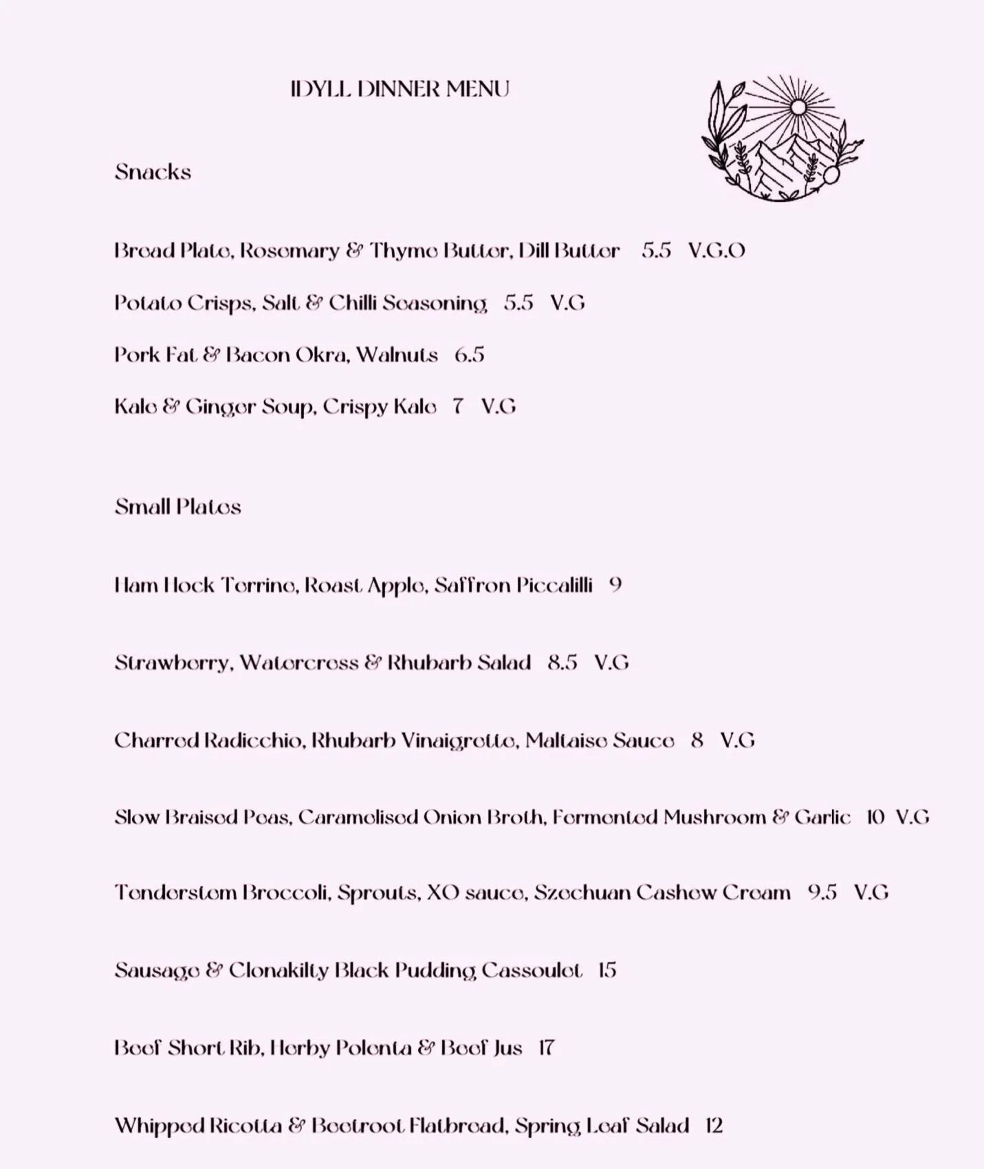 ✨ F E B R U A R Y  D I N N E R  M E N U ✨

We are open every Friday &amp; Saturday for dinner service - link in bio to get booked 🌟

Serving small plates &amp; don&rsquo;t forget it&rsquo;s BYOB 🌟