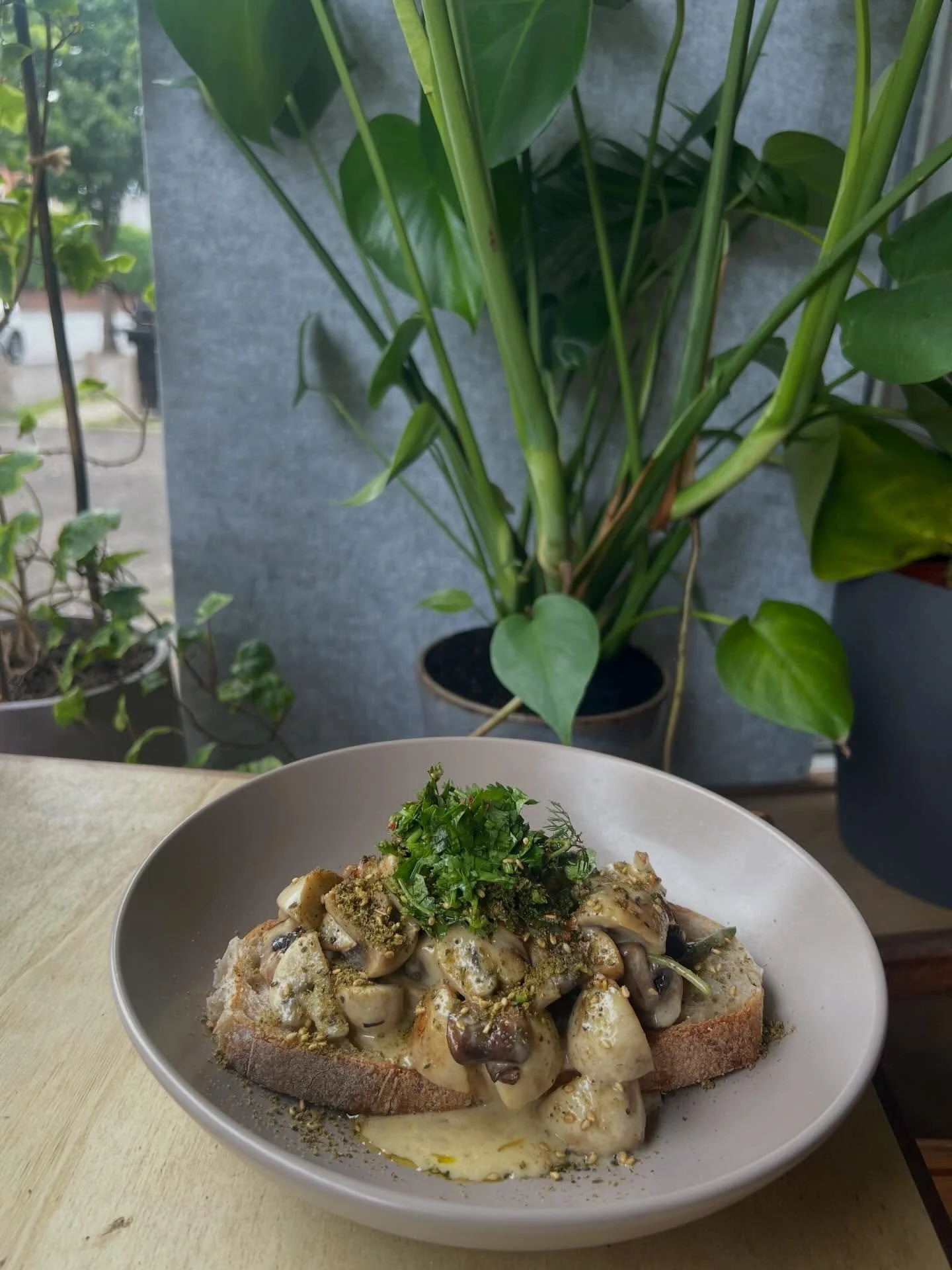 One of our most loved and favourite dishes 🍄 

Mushrooms on Sourdough
with a creamy sage sauce &amp; za&rsquo;atar 🍃