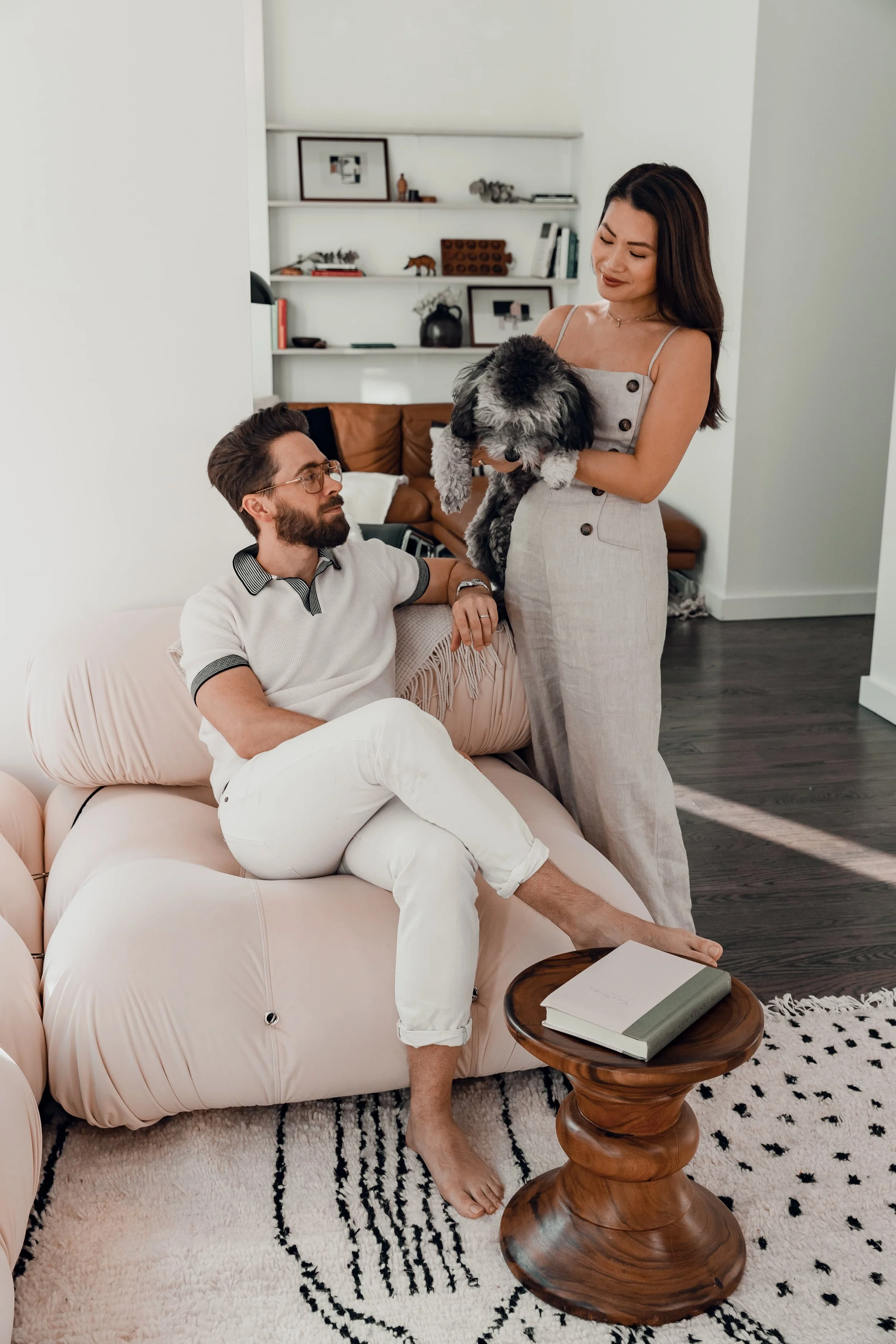 Couple in a Boulder therapy office representing couples counseling for communication and relationship repair