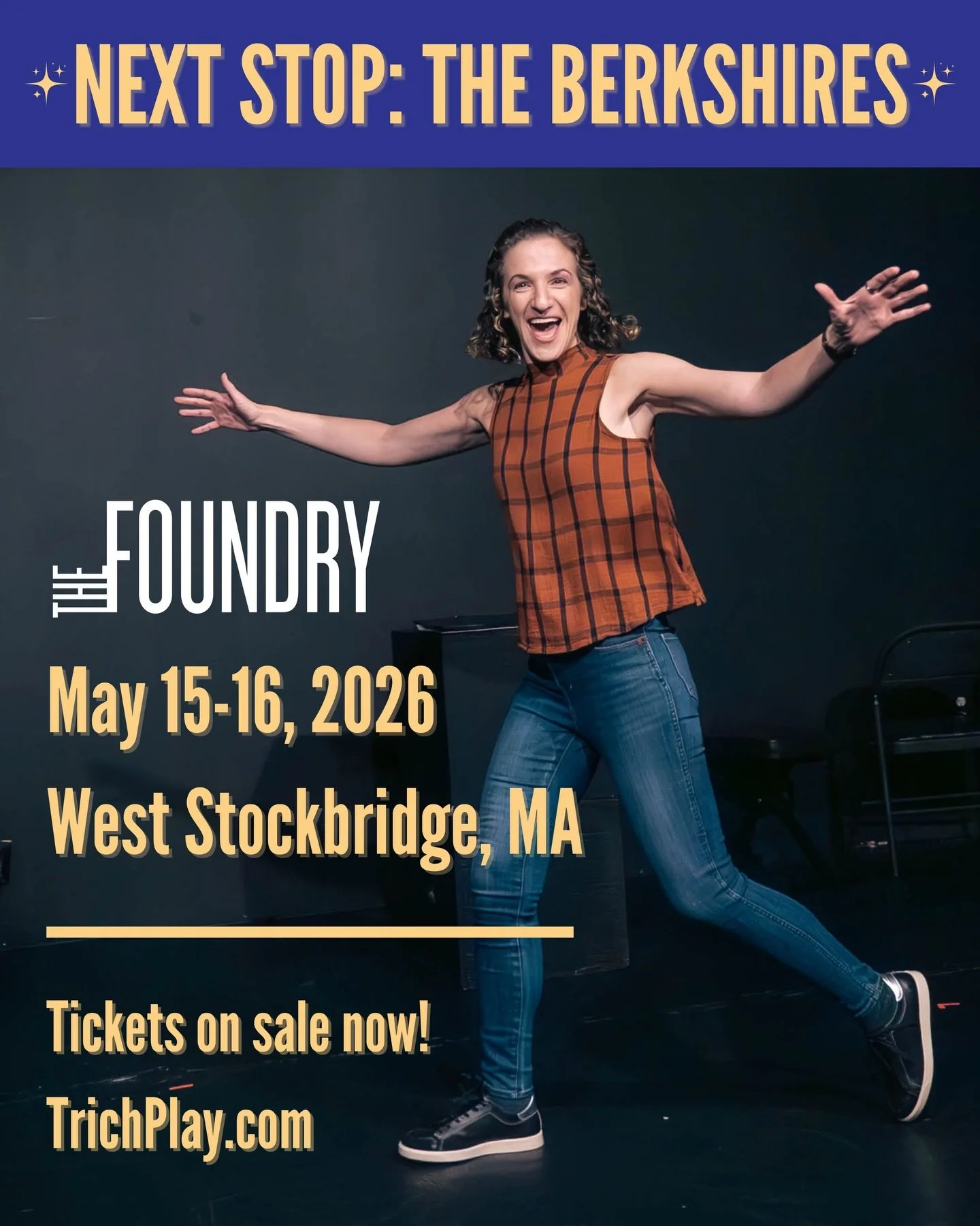 New year, new run! 
TRICH is headed to @thefoundryws in West Stockbridge, MA from May 15-16 for two performances only! Make a night of it (or weekend 🤗) in the Berkshires.🌲

Tickets are on sale now at trichplay.com. Link in bio. 🎟️