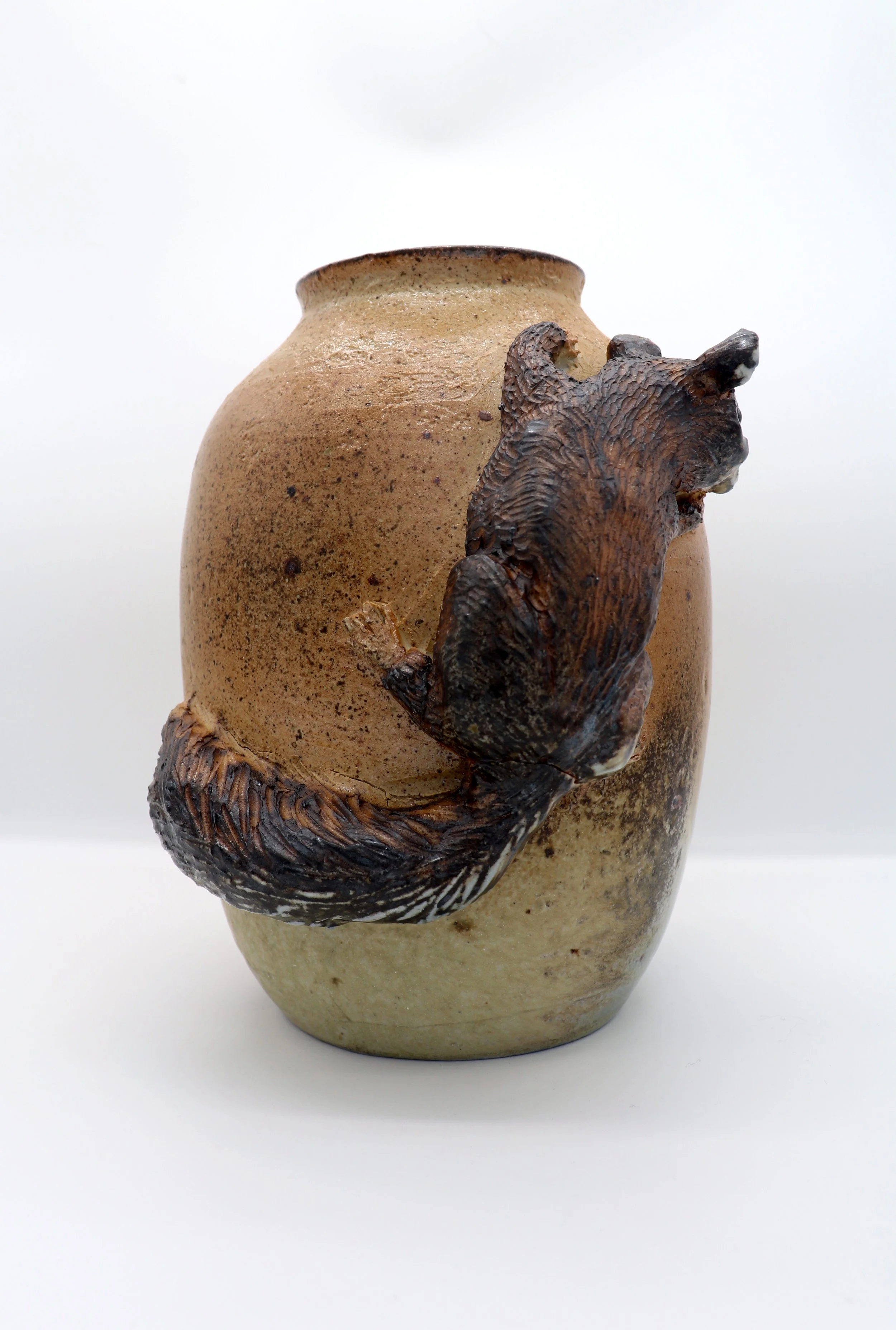 Black Squirrel, wood-fired ceramic, 2025.