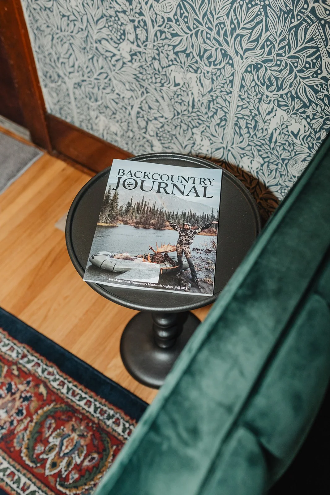 Backcountry Journal sitting on a table at Rowe Financial Group.