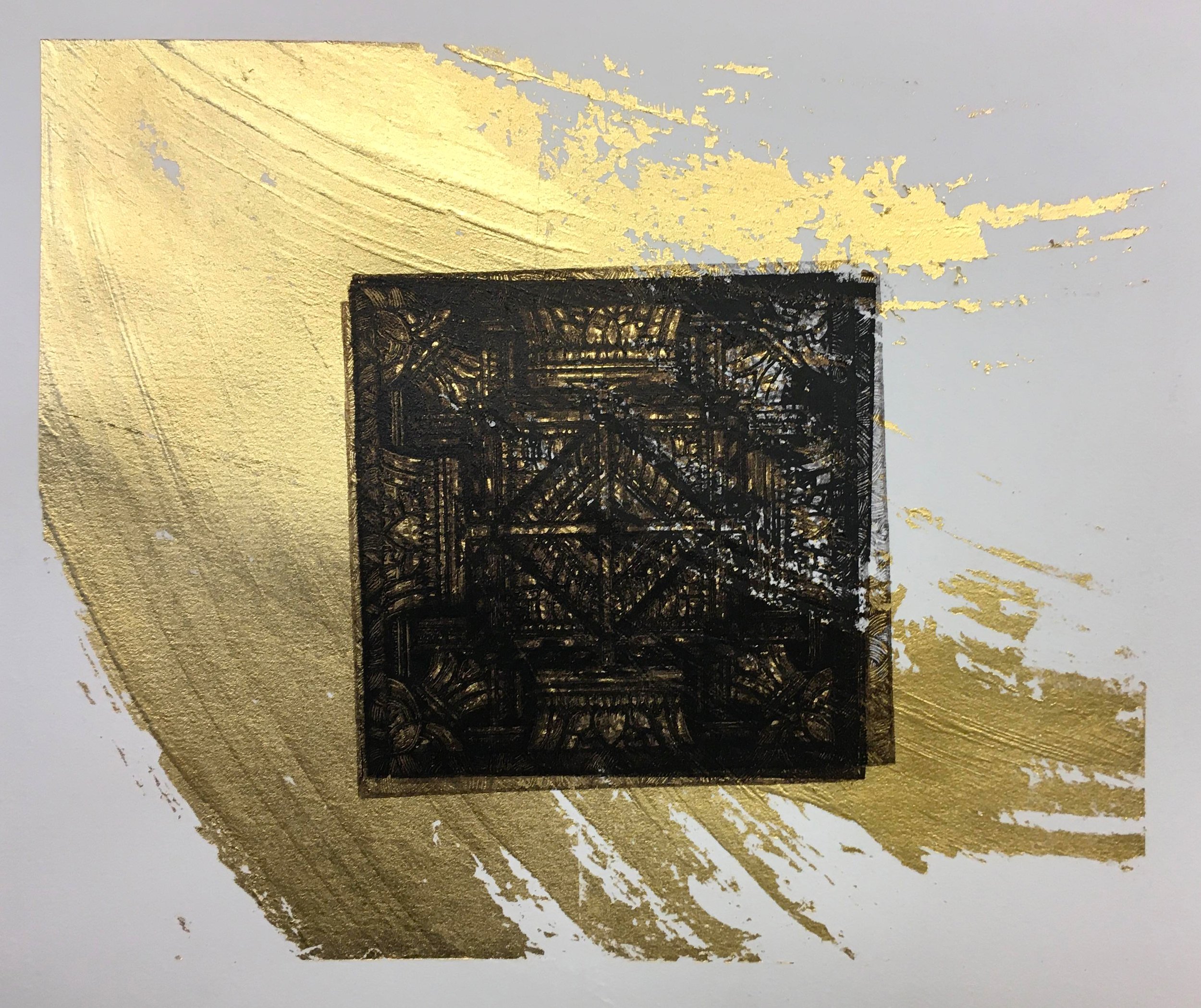 Z1, Linocut and gold leaf