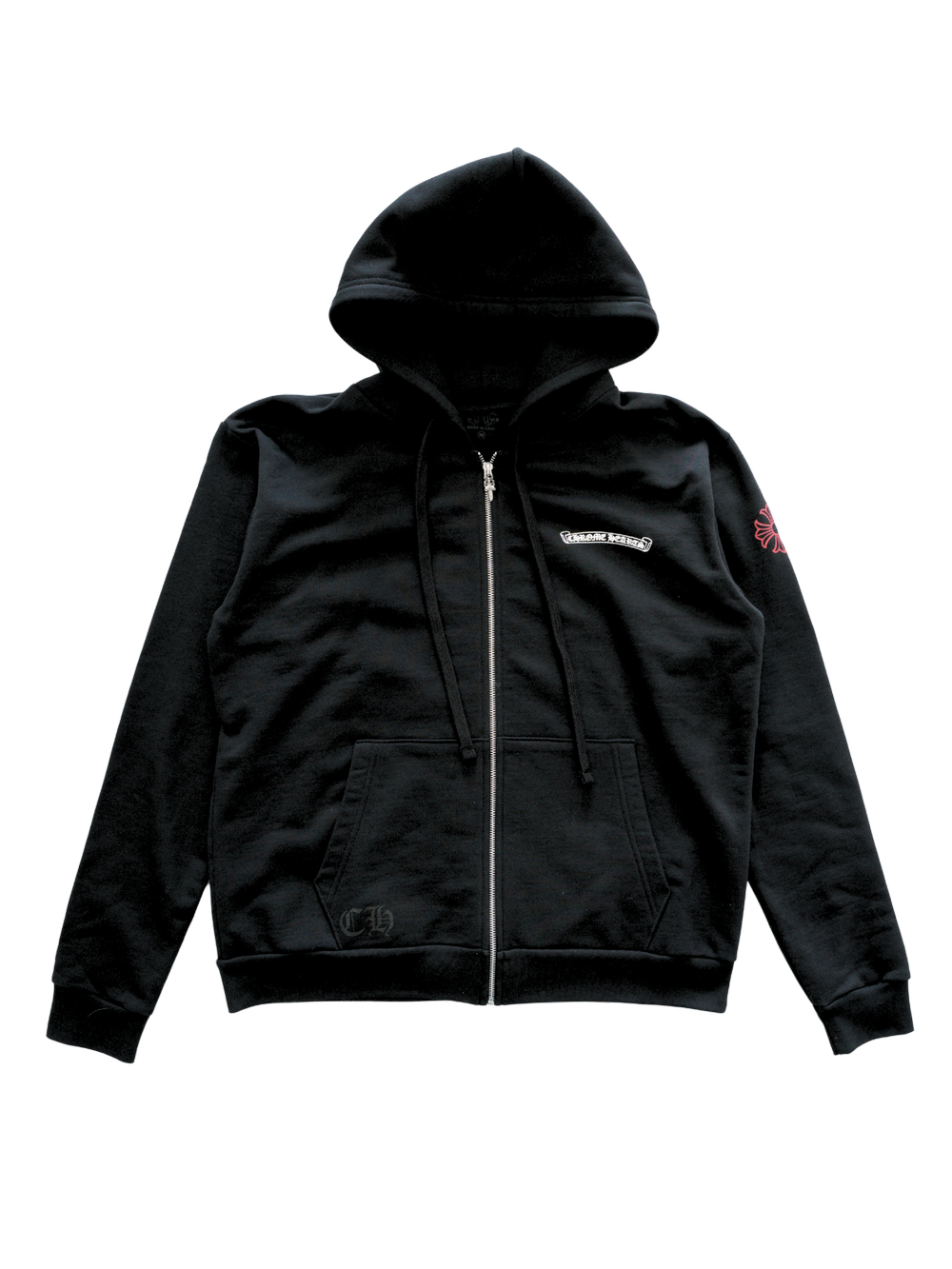 Chrome Hearts NYC Exclusive Scroll Logo Zip Up Hoodie