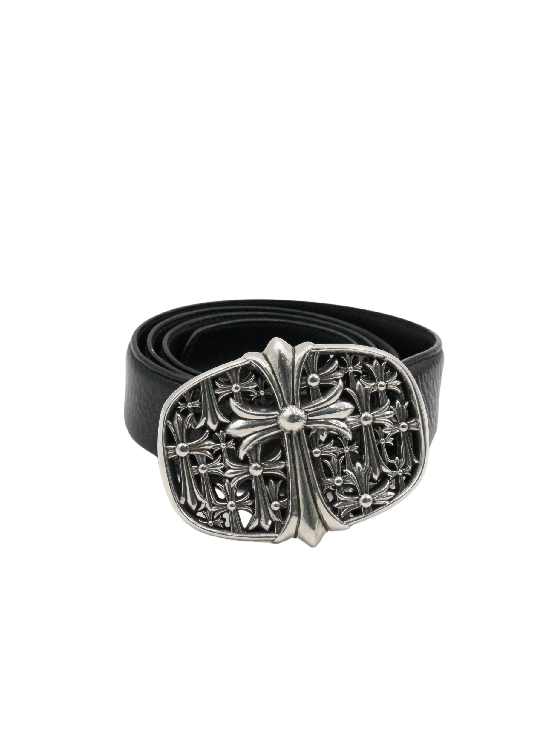 Chrome Hearts Cemetery Cross Belt in Silver - 34
