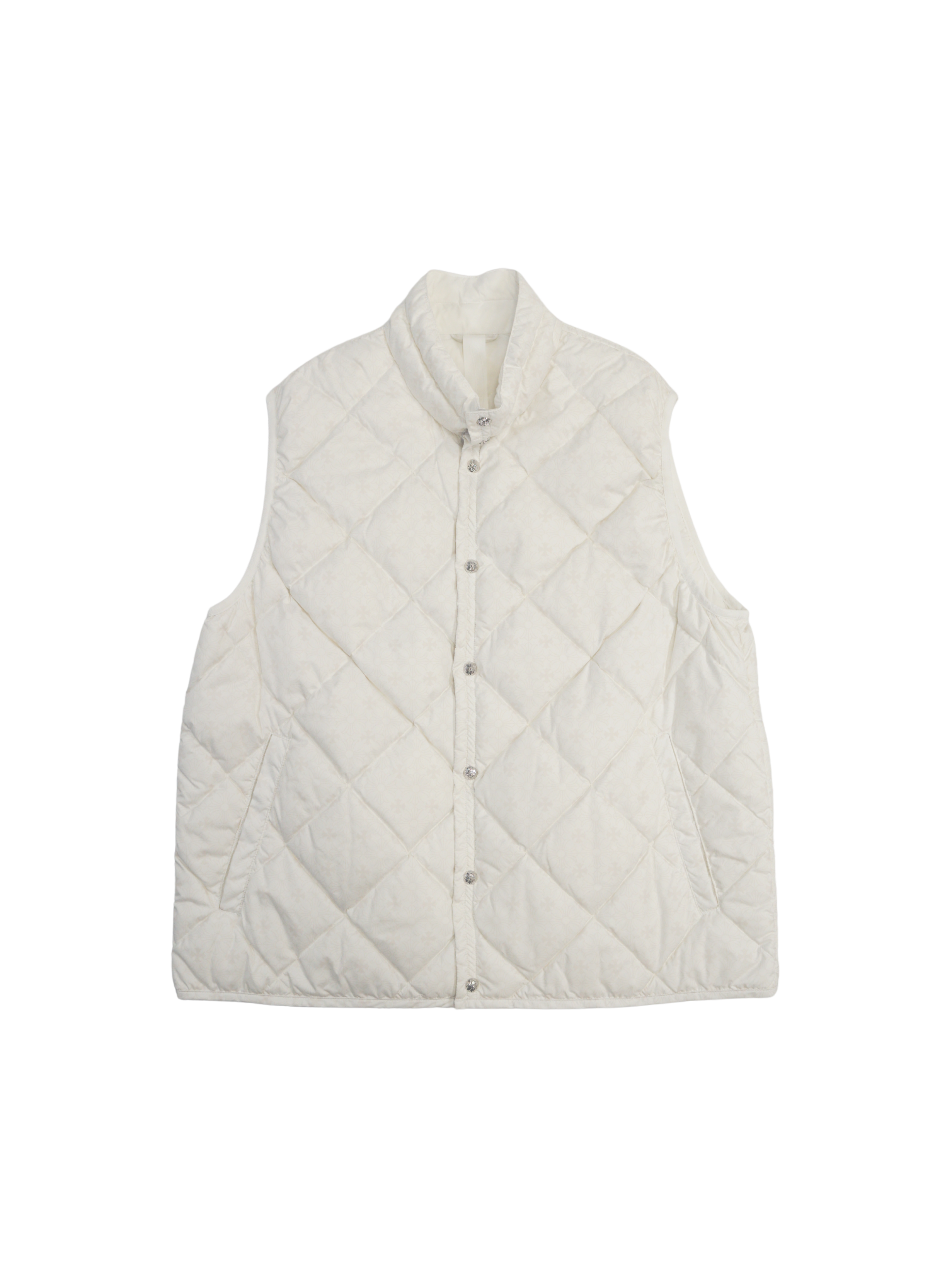 Chrome Hearts White Quilted Vest