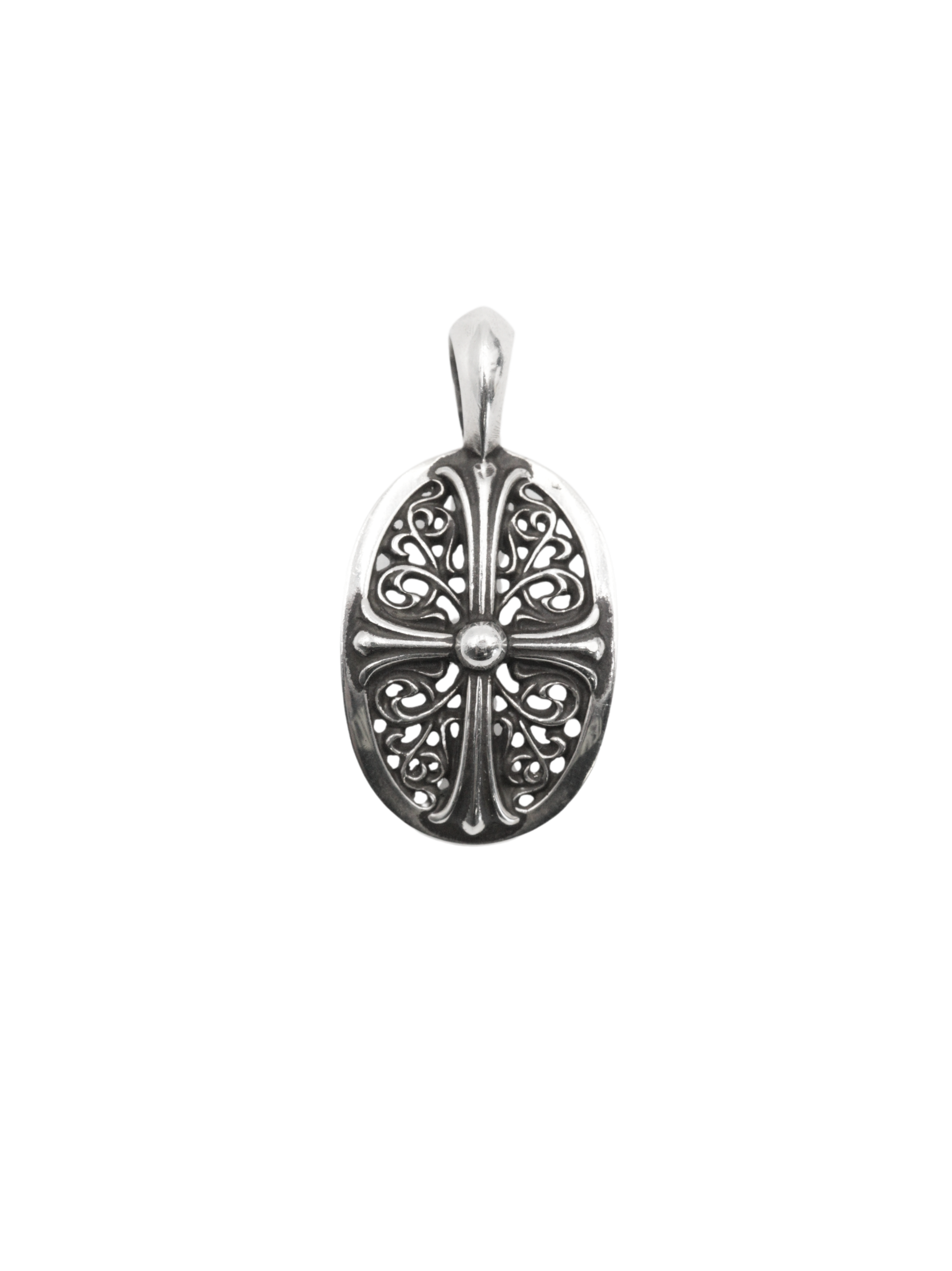 Chrome Hearts Silver Keeper Cross Pendant