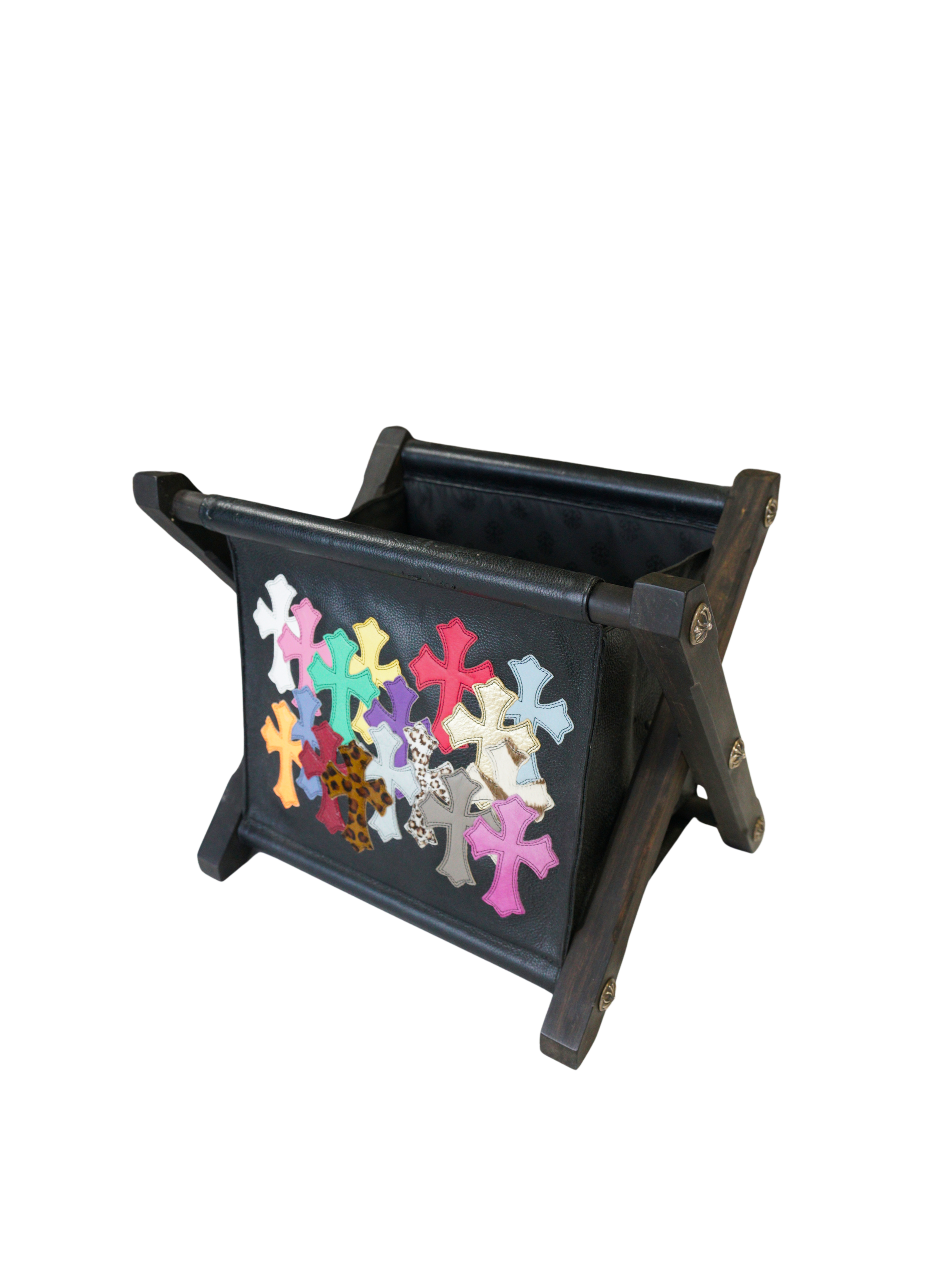 Chrome Hearts Cemetery Cross Patch Leather Magazine Holder