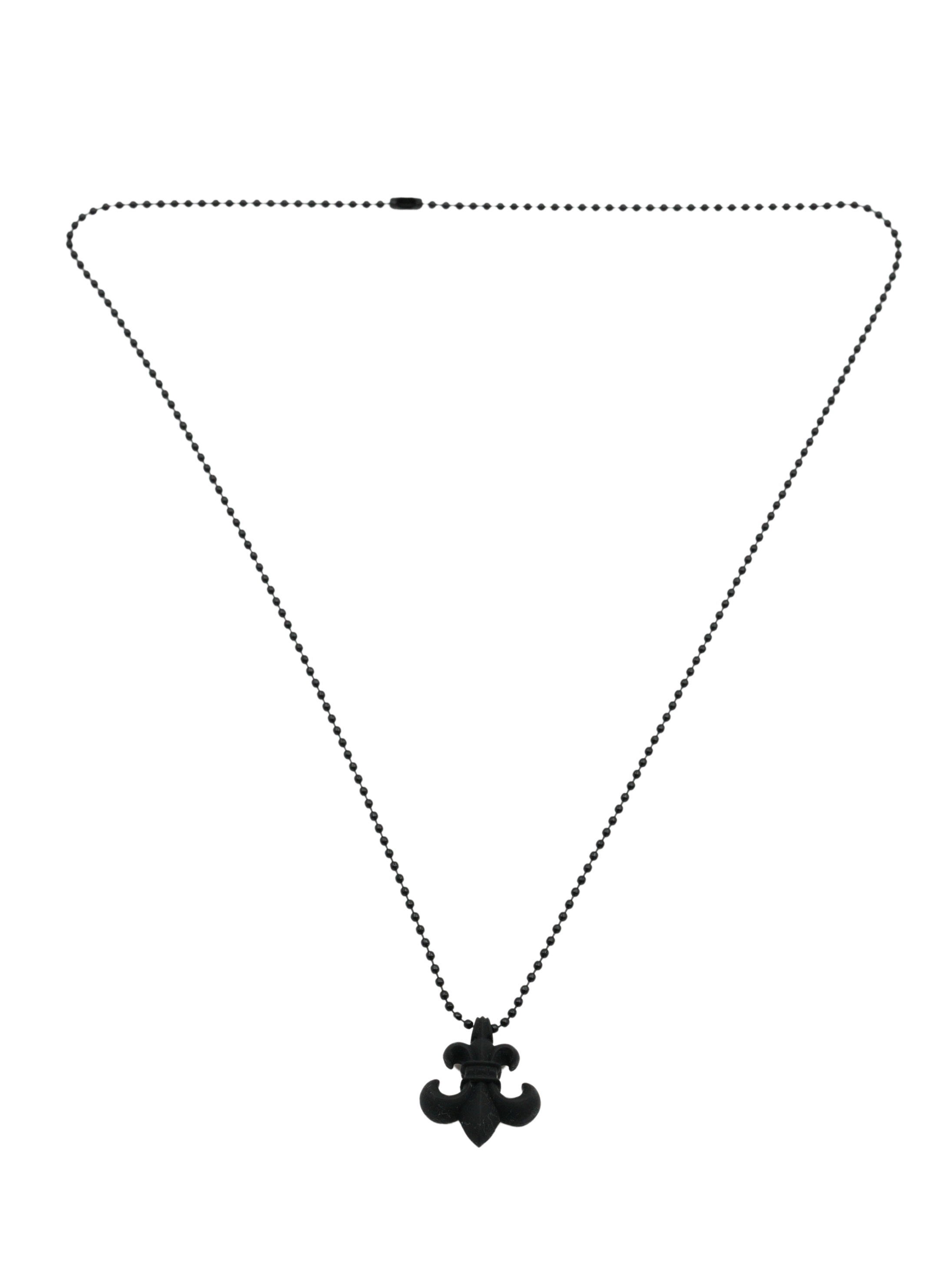 Chrome Hearts Black Silicone Fleur Necklace