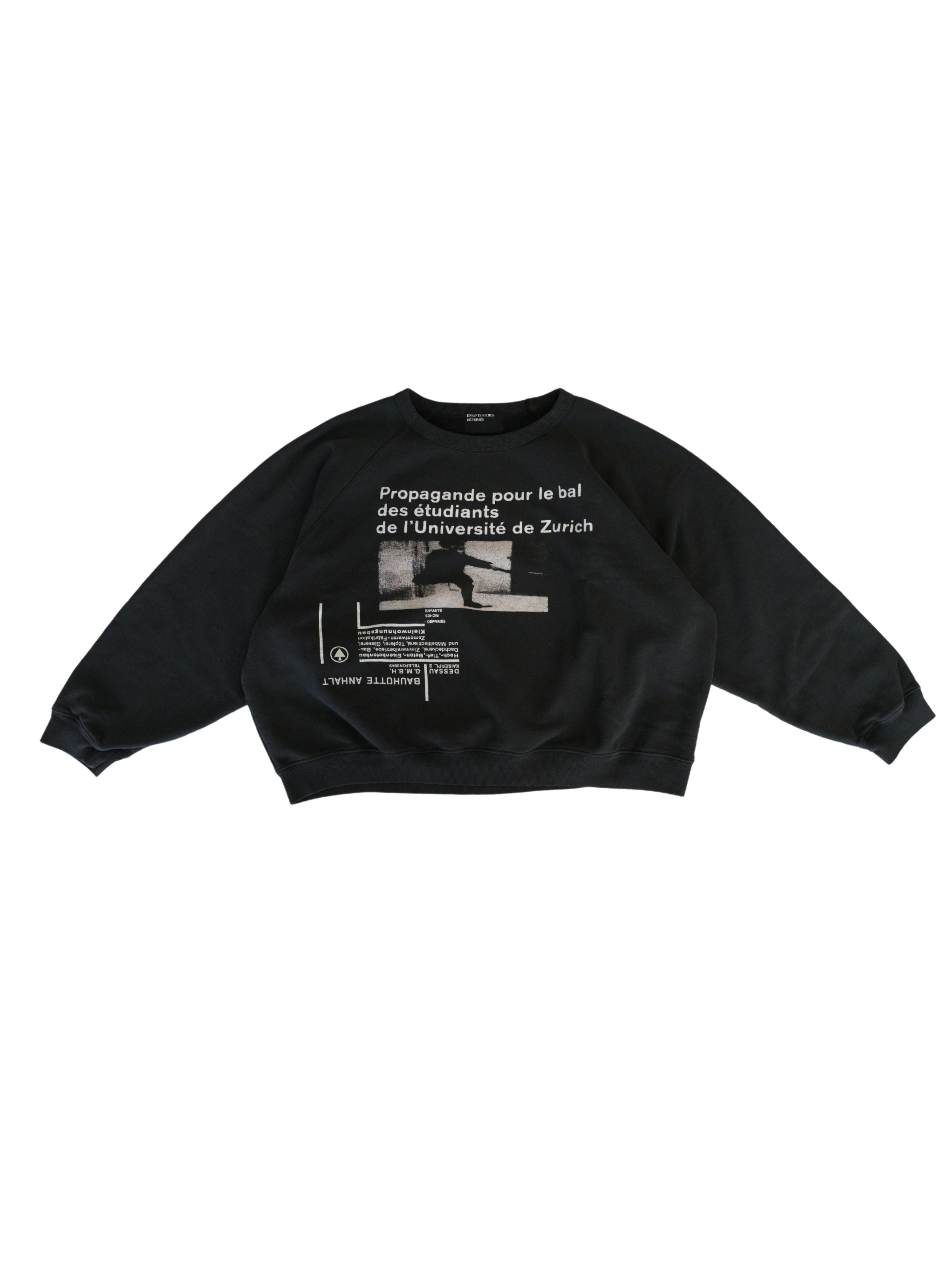 ERD L'universite DE Zurich Raglan Crewneck Hoodie - L