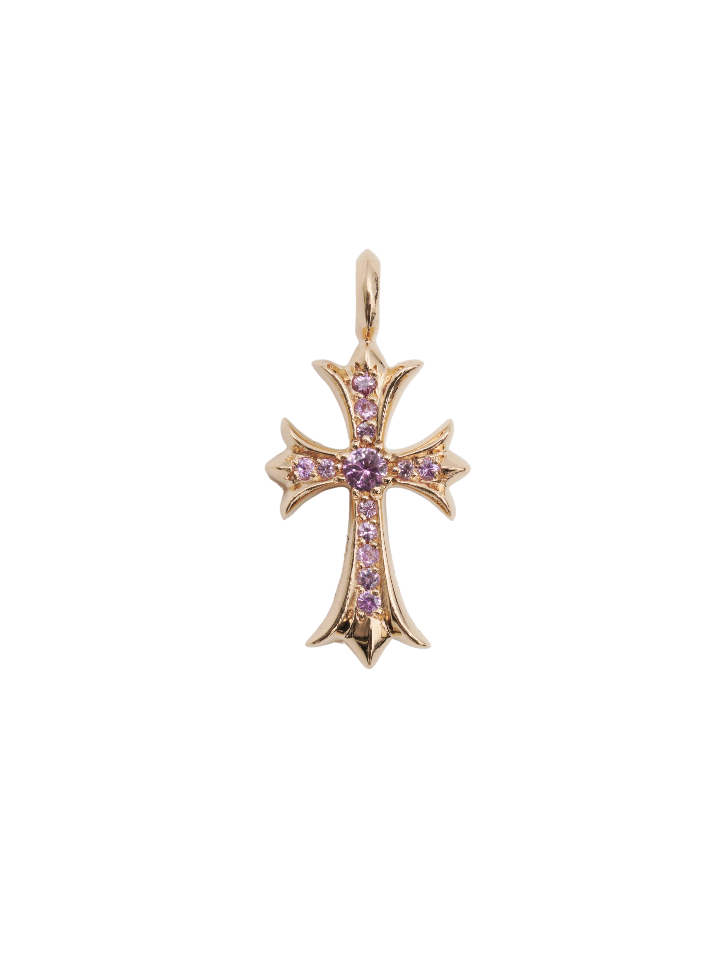 Chrome Hearts 22K Purple Color Tiny Cross Pendant