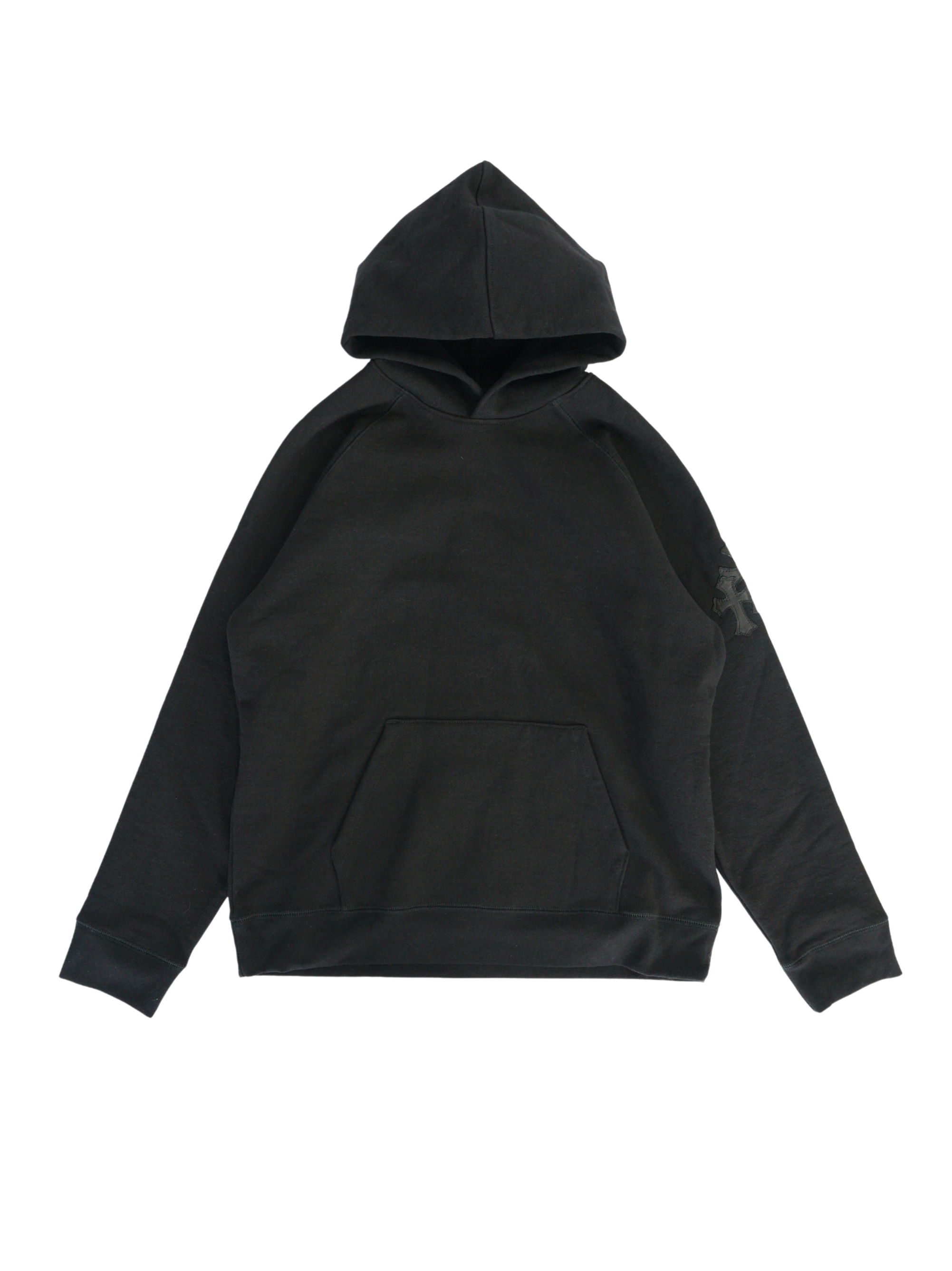 Chrome Hearts Triple Cross Leather Patch Pullover Hoodie