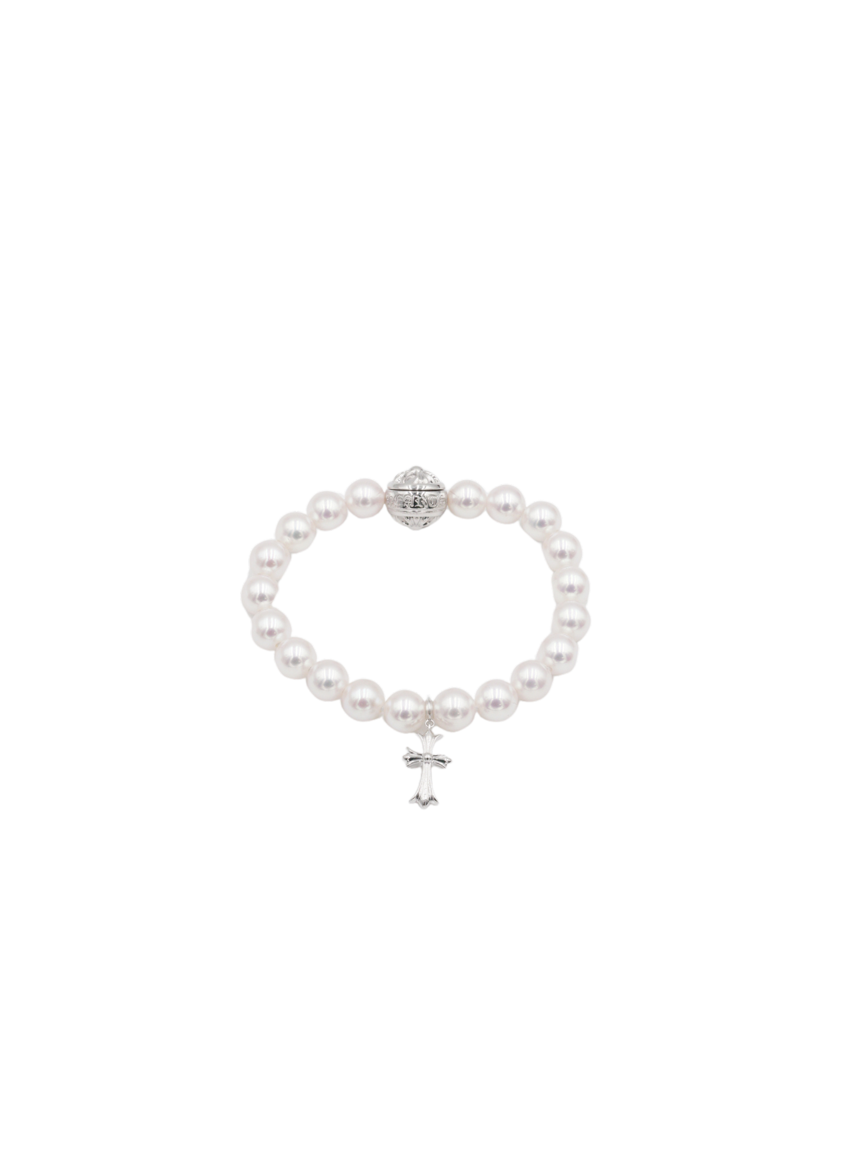 Chrome Hearts Mikimoto 18K White Pearl Bracelet