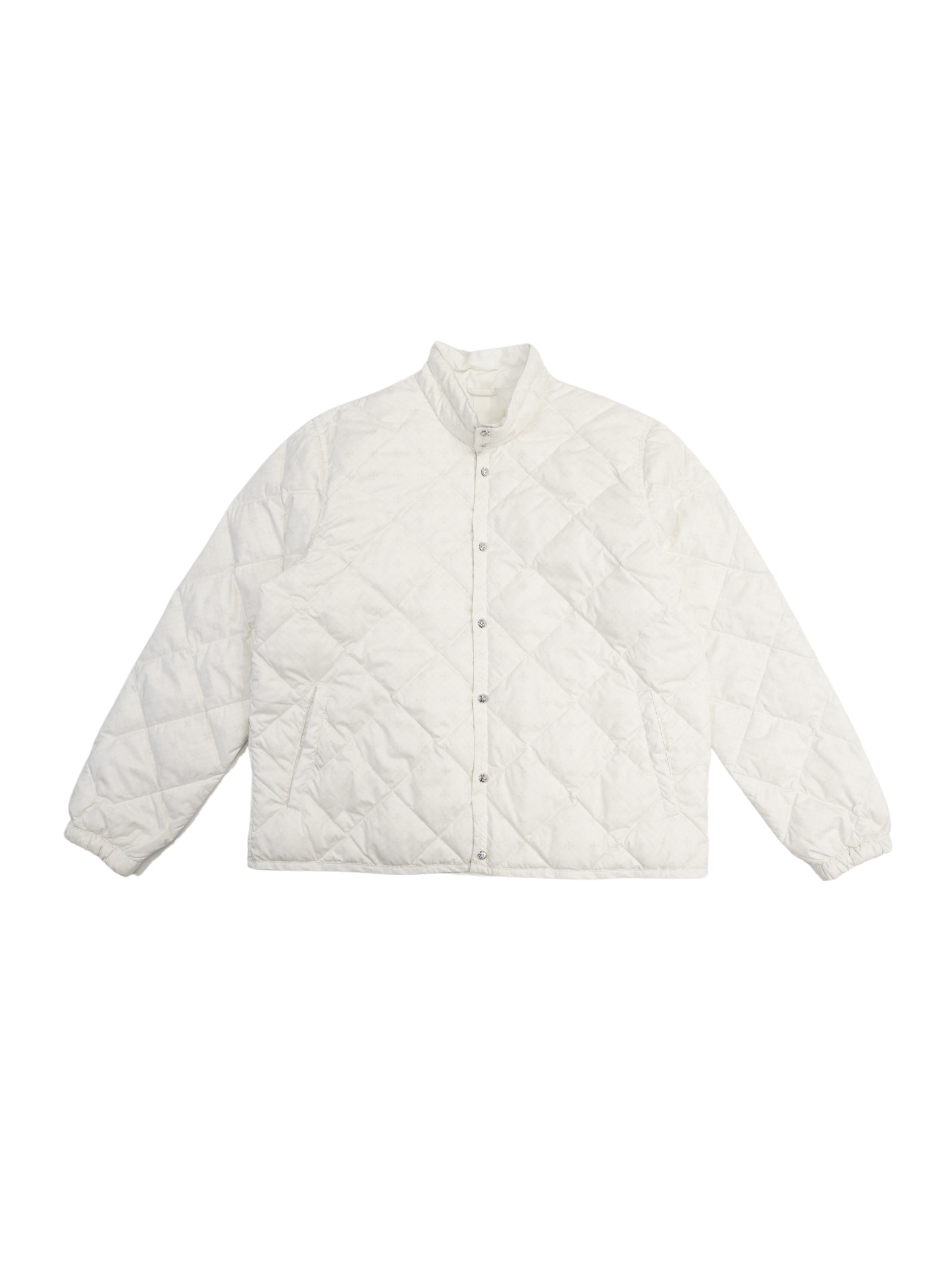 Chrome Hearts White Quilted Puffer Jacket