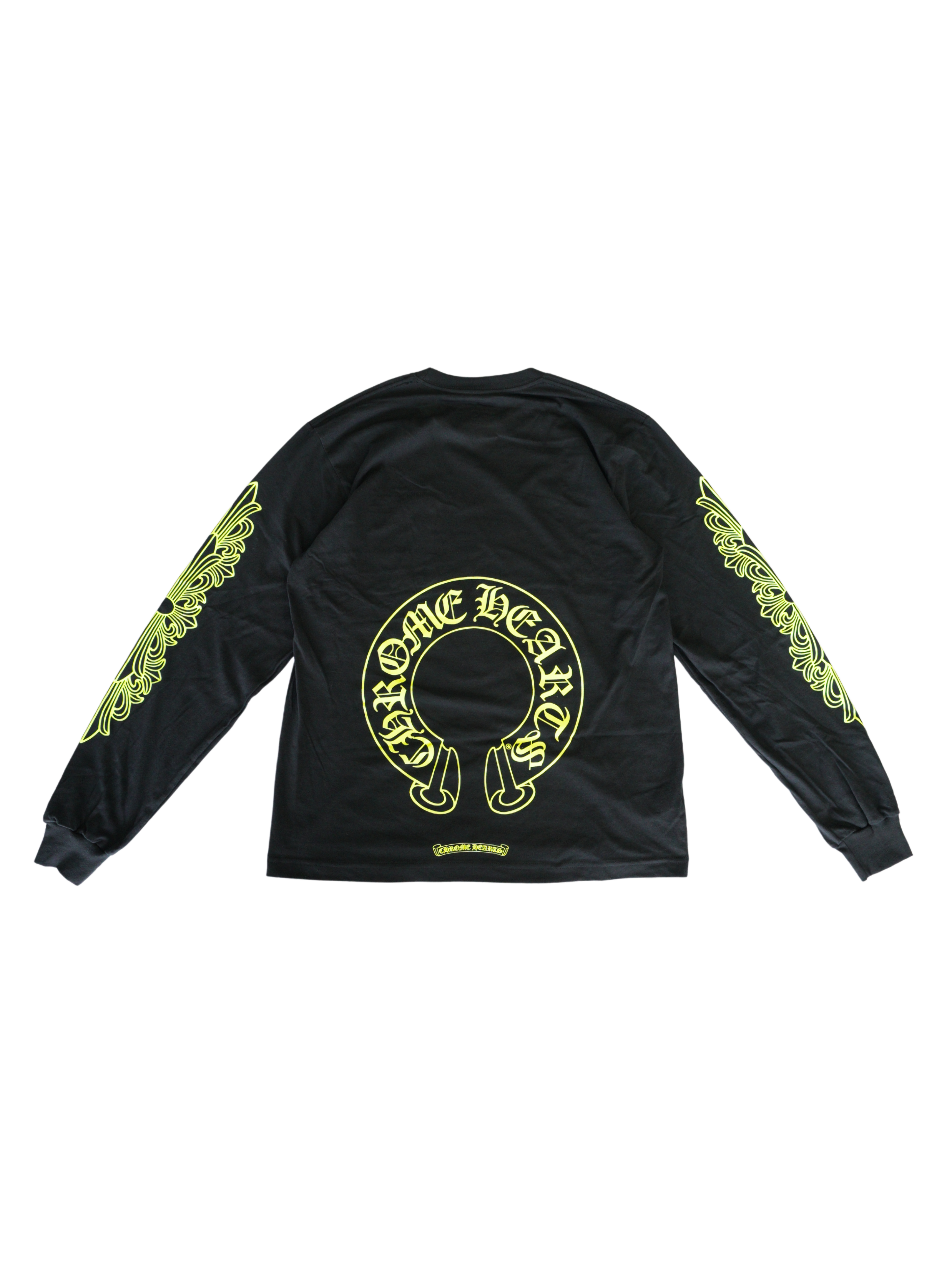 Chrome Hearts Fluorescent Green Horseshoe L/S Tee