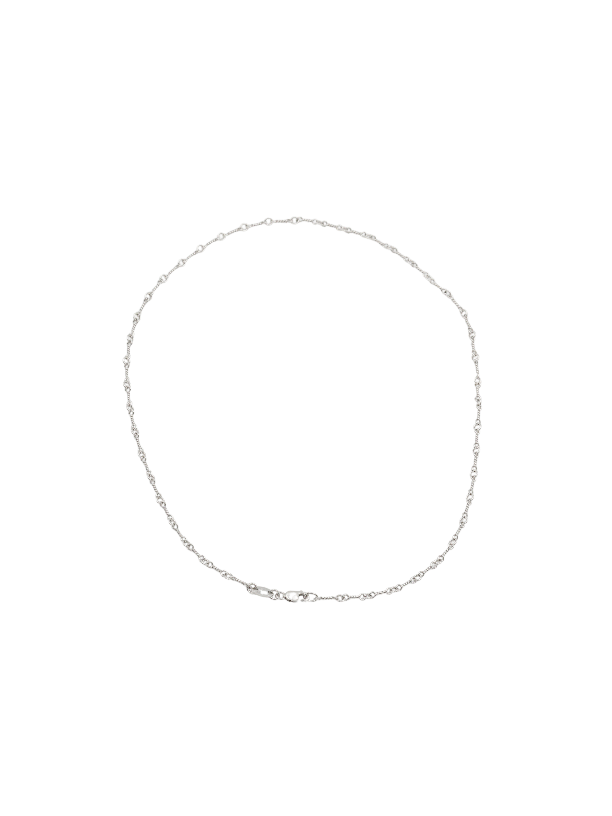 Chrome Hearts 18K White Gold Twist Chain Necklace - 16 Inch