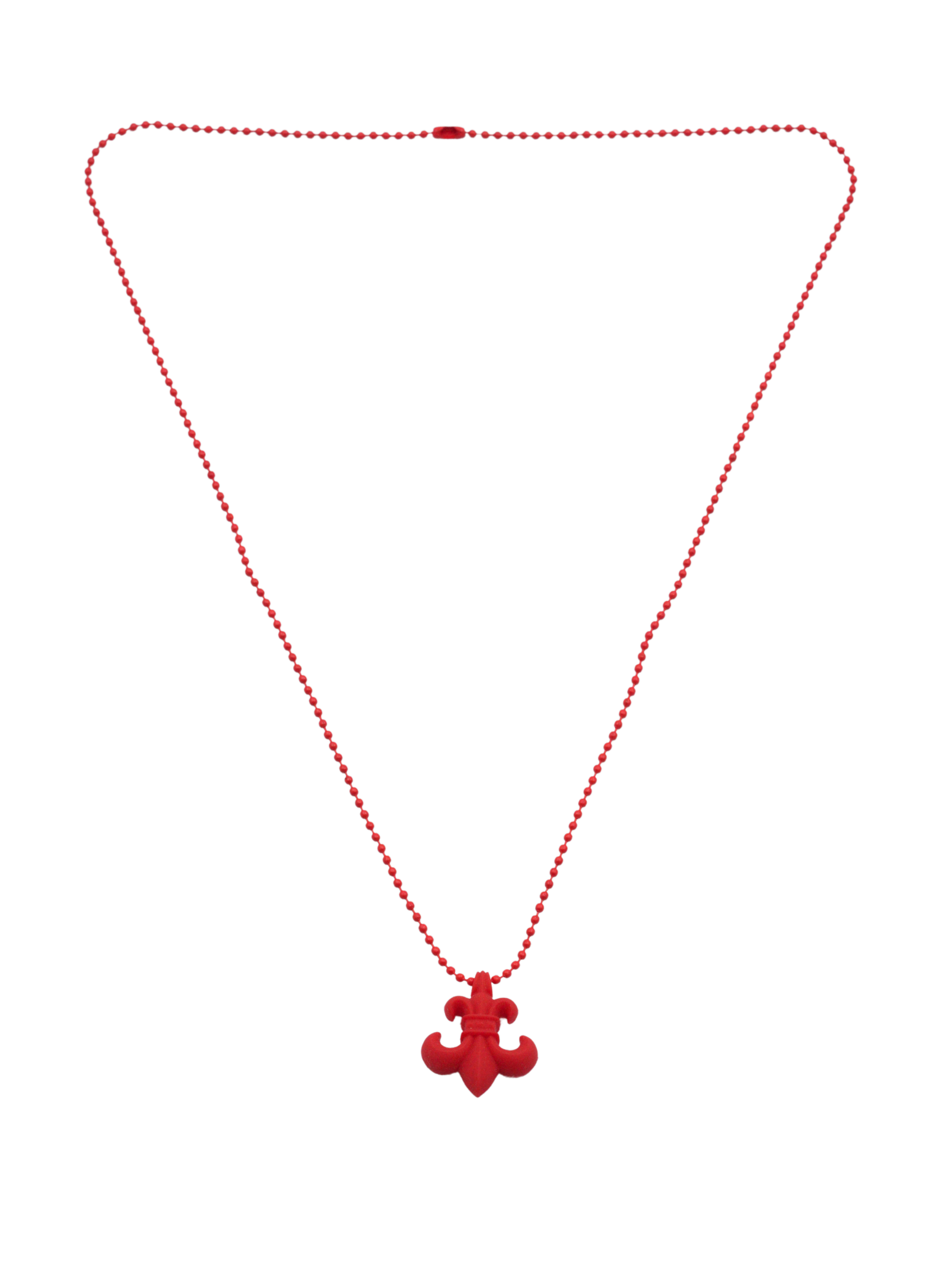 Chrome Hearts Red Silicone Fleur Necklace