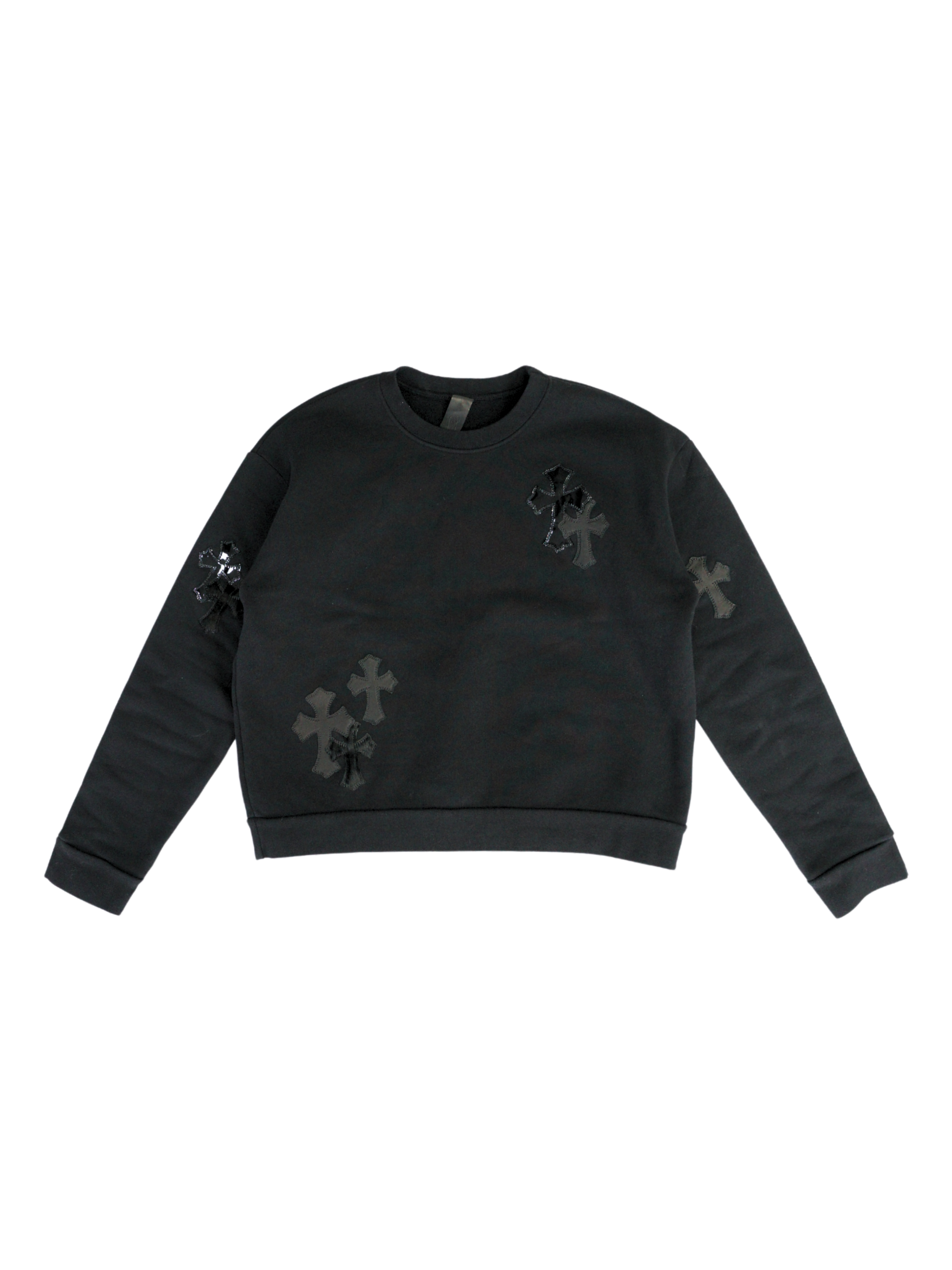 Chrome Hearts Ponyhair Multicross Patch Crewneck Sweater