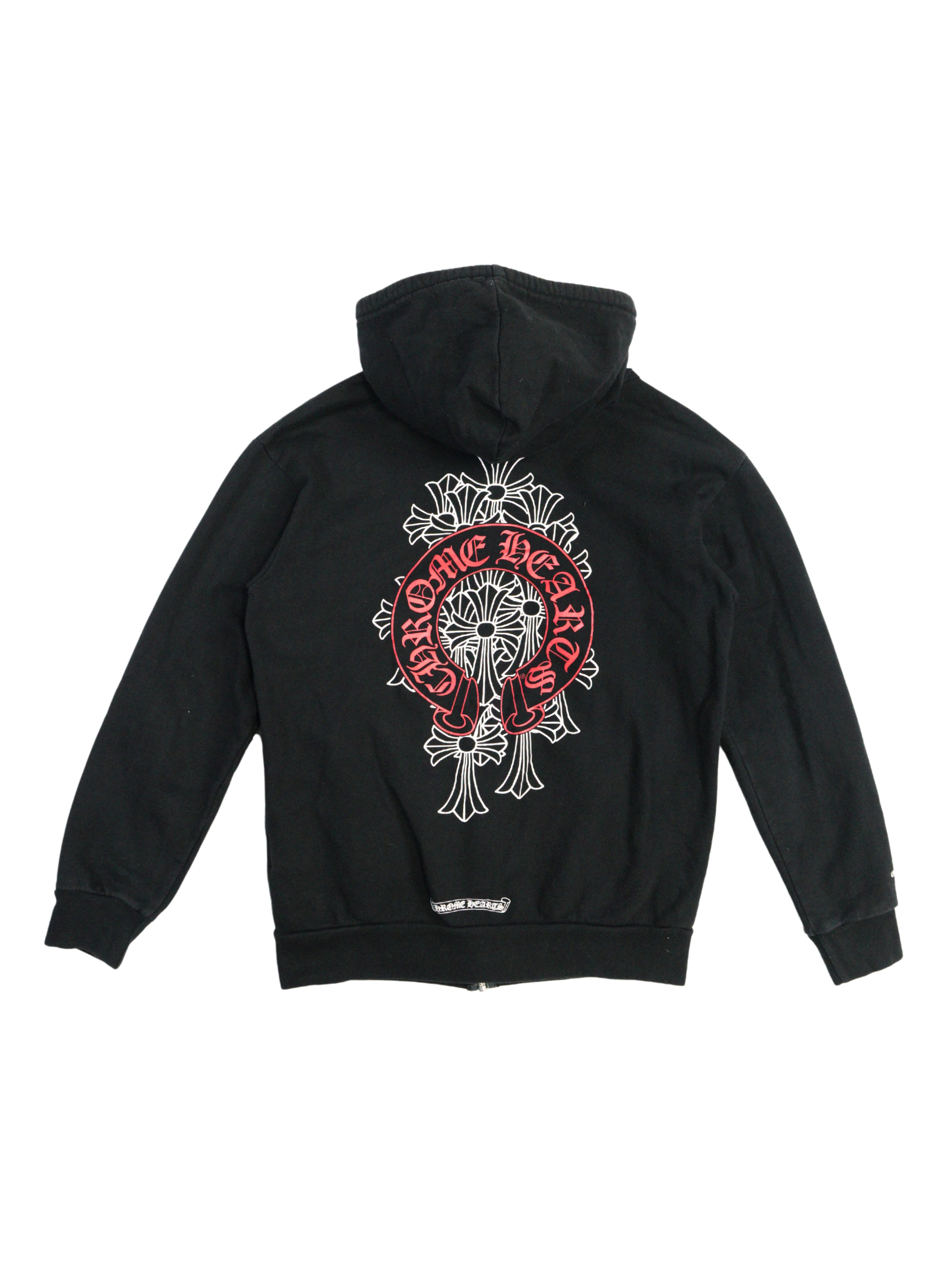 Chrome Hearts Vintage Red Horseshoe Zip Up Hoodie - M