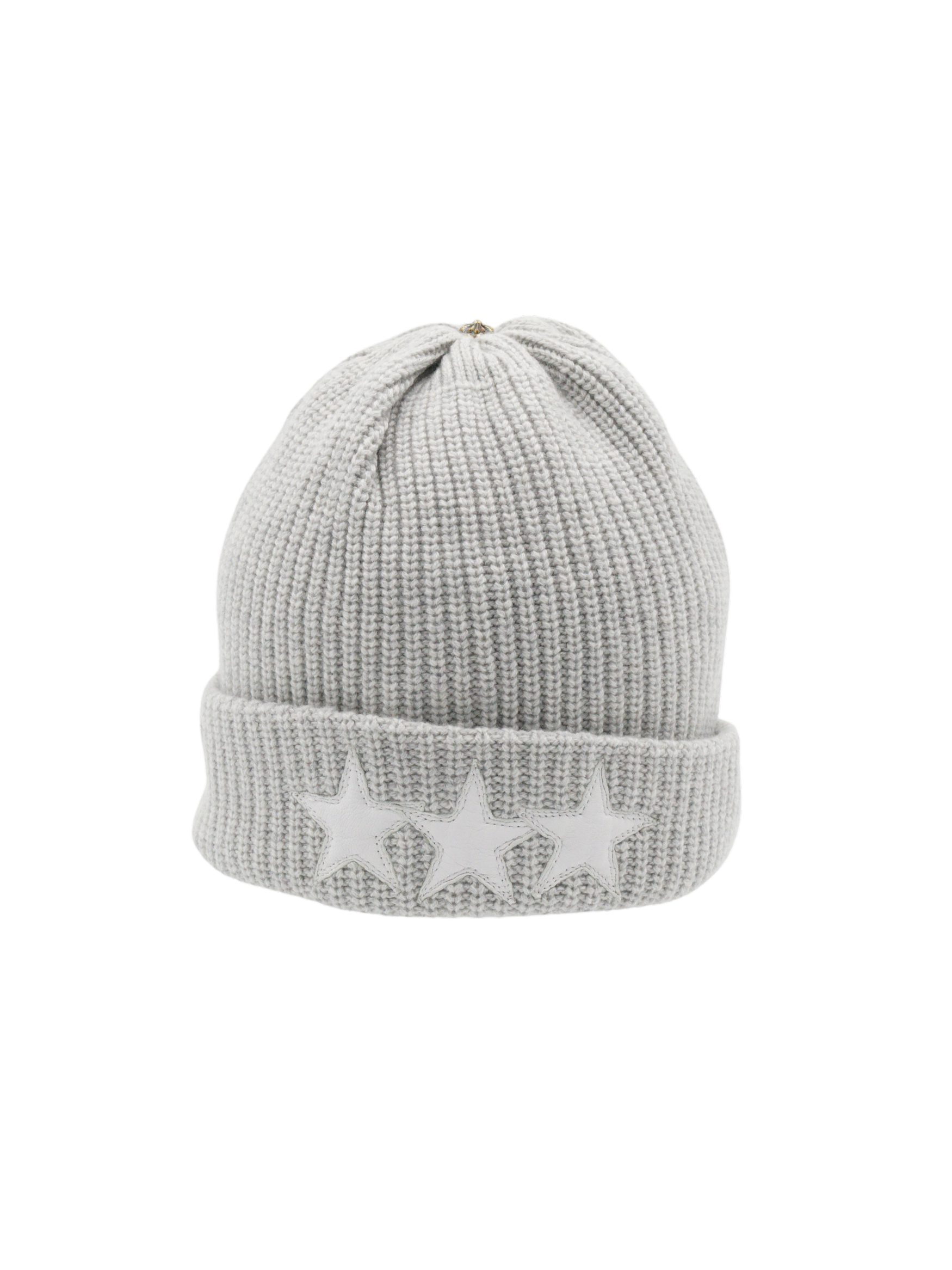 Chrome Hearts Cashmere White Star Patch Gray Beanie