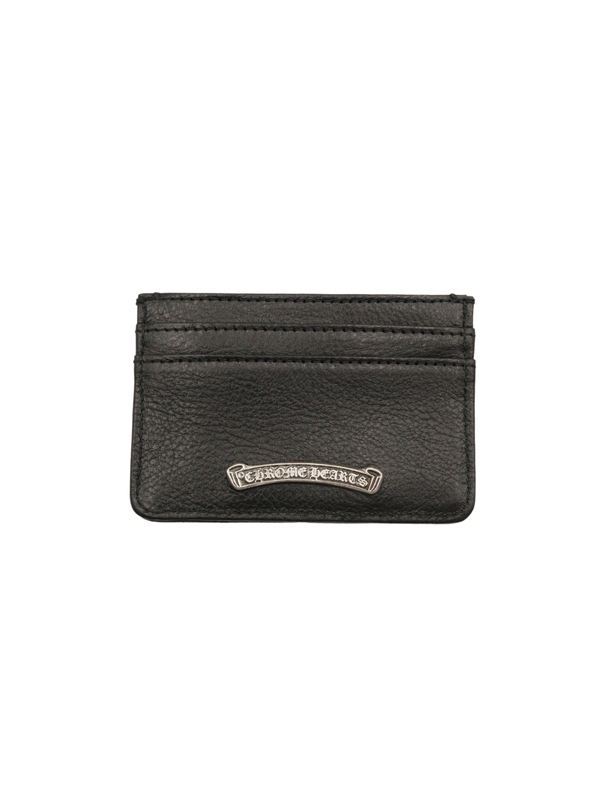 Chrome Hearts Black Leather Card Holder